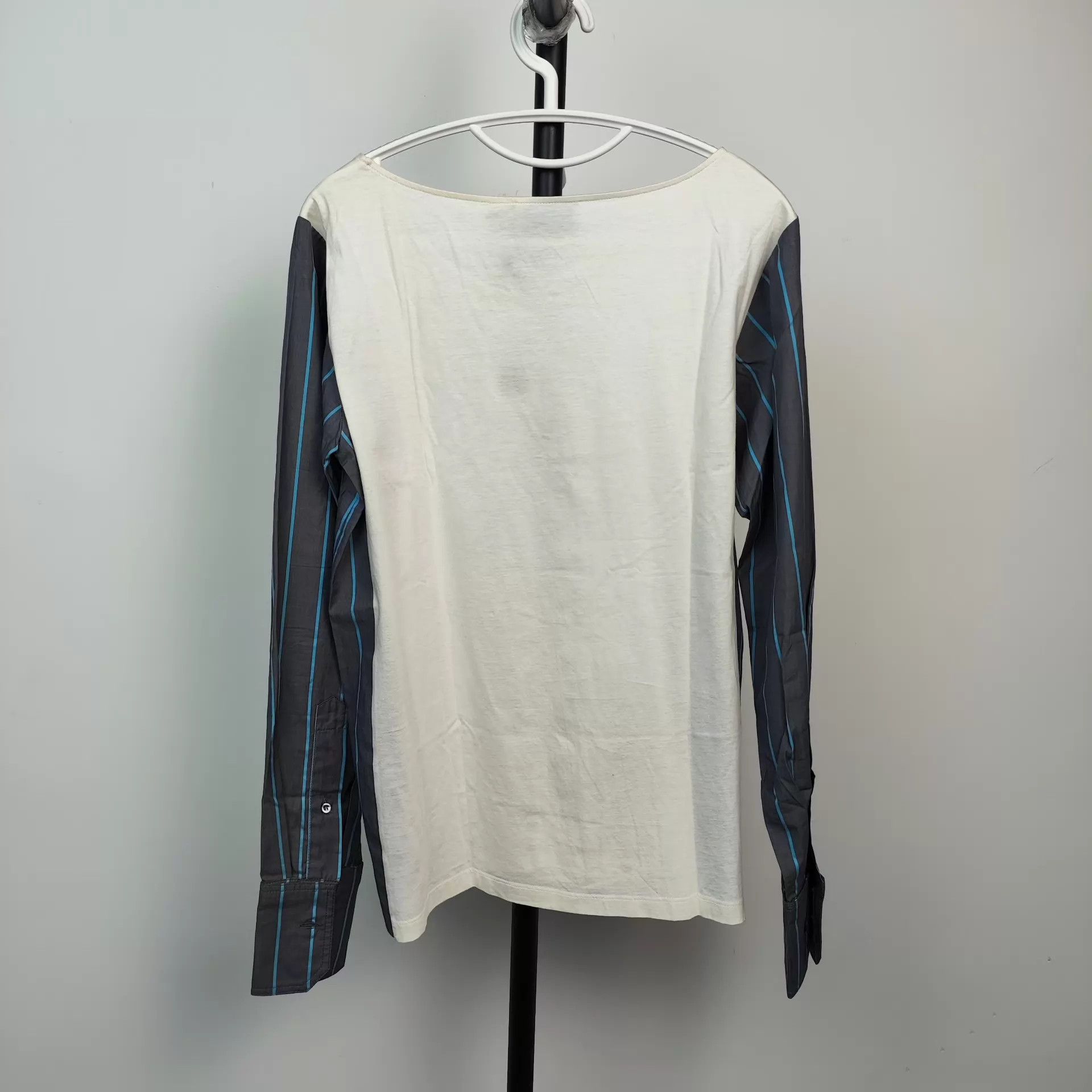 Prada Prada Cotton Crewneck Color Blocked Shirt XS Size US XS / EU 42 / 0 - 2 Thumbnail