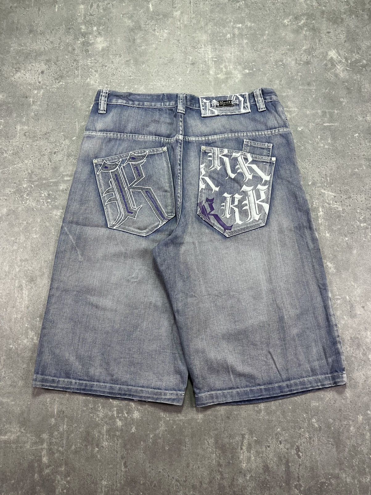 Karl Kani Karl Kani Multilogo Printed Baggy Denim Shorts Jorts 34 Rare Size US 34 / EU 50 - 2 Thumbnail