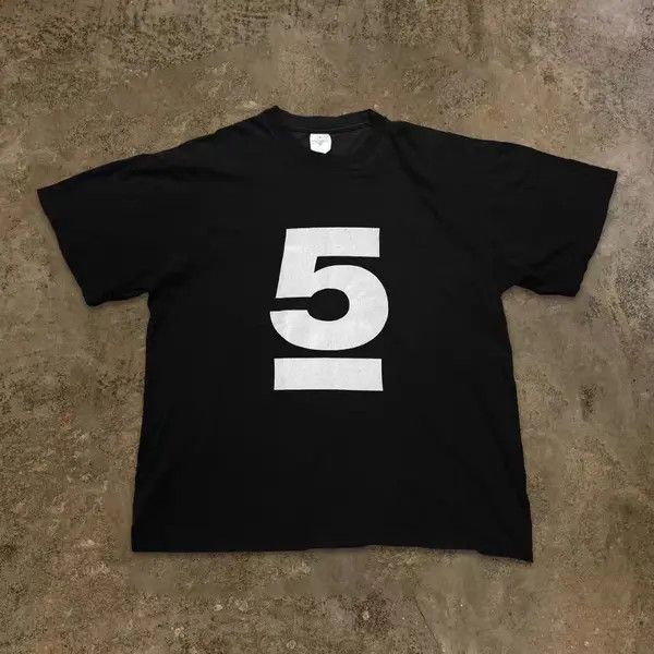 Vintage Megumi x Misao Number 5 Print Black Short Sleeve T-Shirt Size US M / EU 48-50 / 2 - 7 Thumbnail