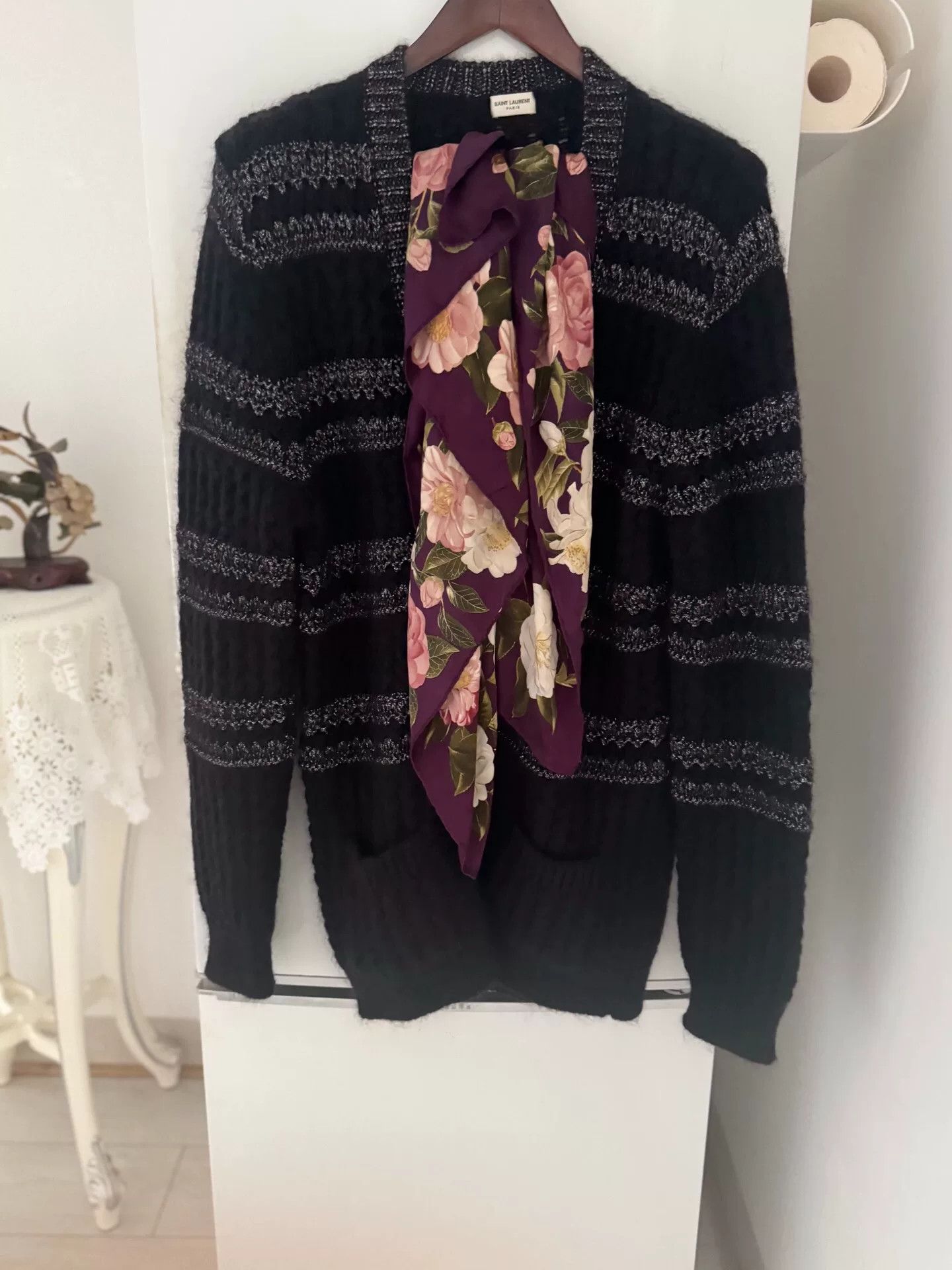 Saint Laurent Paris SAINT LAURENT Striped Cardigan Size M / US 6-8 / IT 42-44 - 1 Thumbnail