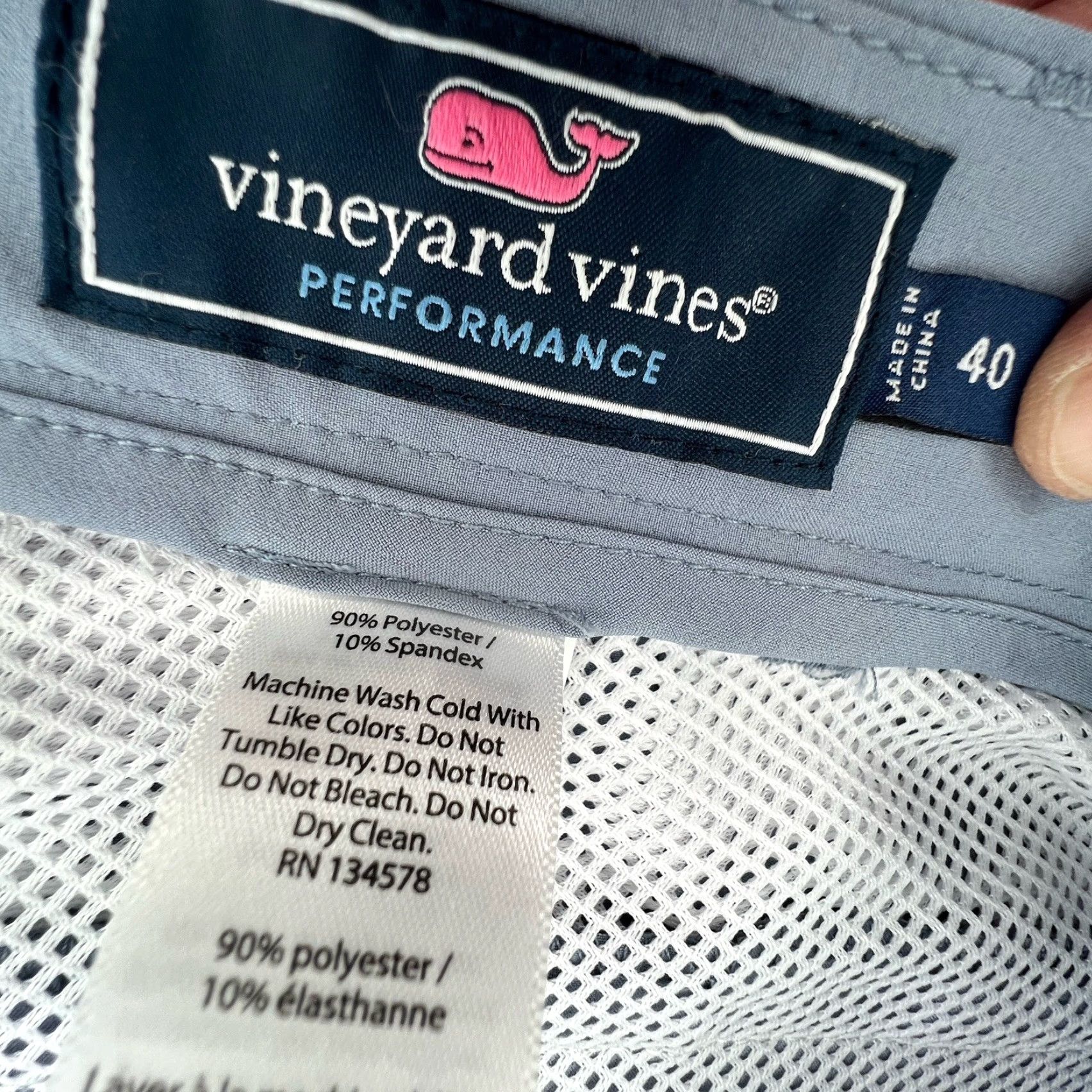 Vineyard Vines Vineyard Vines Shorts Mens 40 Gray Performance Chino Breaker Golf Wicking NWT Regular Fit Pocket Logo College Preppy Mens Size US 40 / EU 56 - 5 Thumbnail