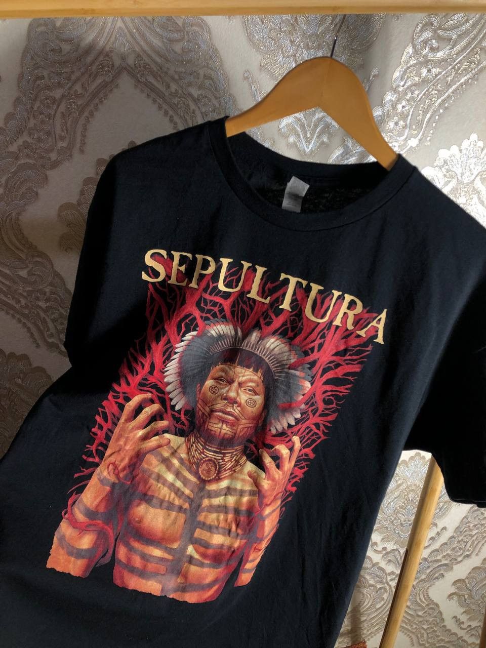 Band Tees × Vintage VERY RARE SEPULTURA BIG LOGO T-SHIRT ROCK METAL PUNK BAND Size US XL / EU 56 / 4 - 3 Thumbnail