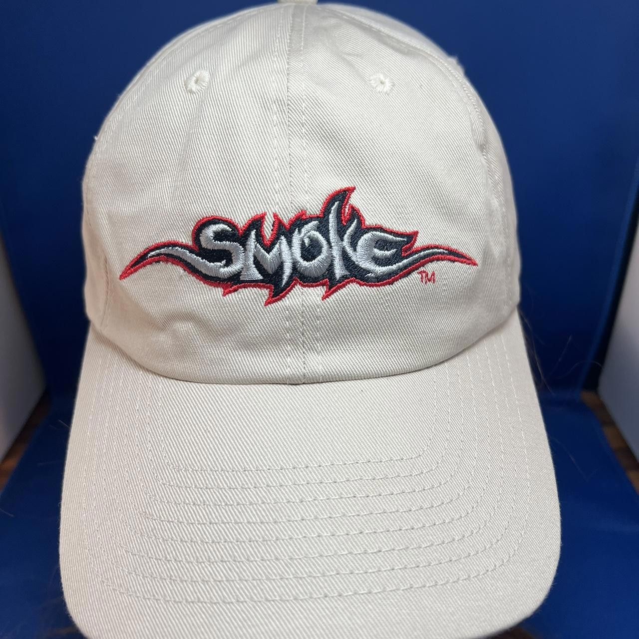 Designer Smoke Embroidered Baseball Cap - Stylish Casual Headwear y2k Size ONE SIZE - 2 Thumbnail