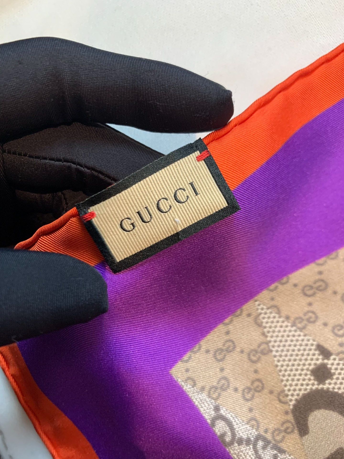 Gucci Gucci Brand-new full-print mulberry silk scarf 2501-Nextarr Size ONE SIZE - 3 Thumbnail