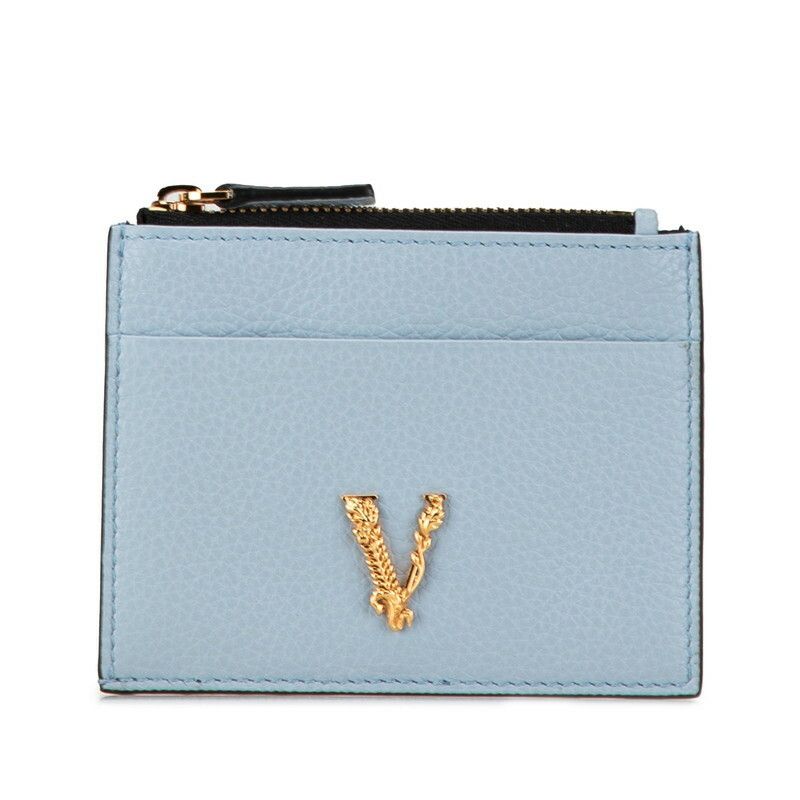 Versace Versace Versace Virtus Leather Card Coin Case Leather Card Case Size ONE SIZE - 1 Thumbnail