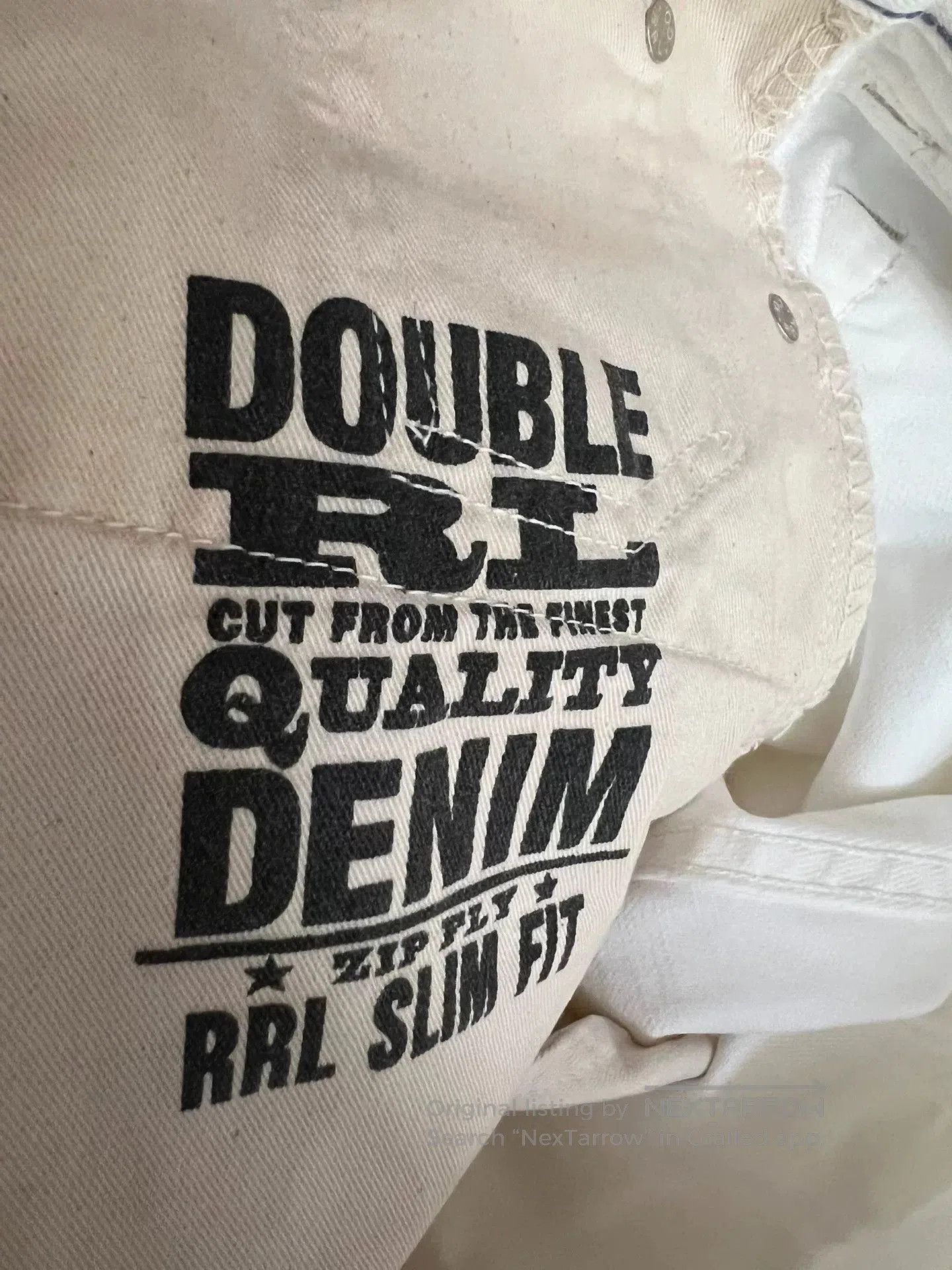 RRL Ralph Lauren RRL Double RL White Denim Slim Fit Pants. Size US 32 / EU 48 - 7 Thumbnail