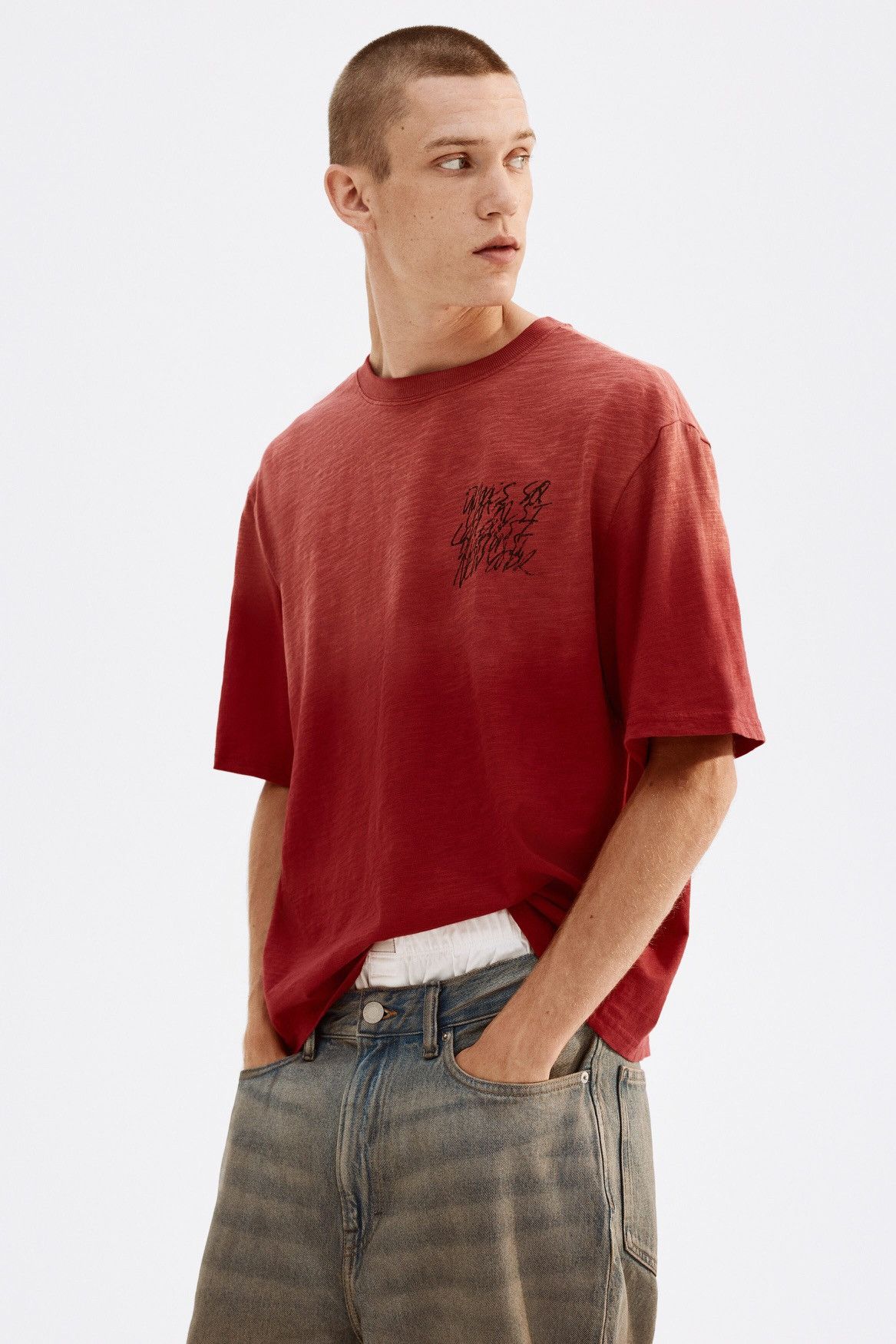 H&M Oversized Fit T-shirt Size US M / EU 48-50 / 2 - 2 Thumbnail