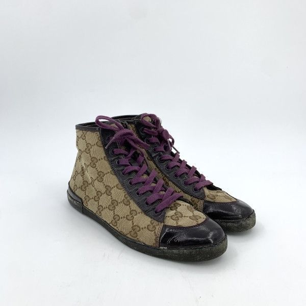 Gucci Gucci Logo Jacquard Canvas High-Top Sneakers -2508 Size US 7.5 / EU 40-41 - 6 Thumbnail