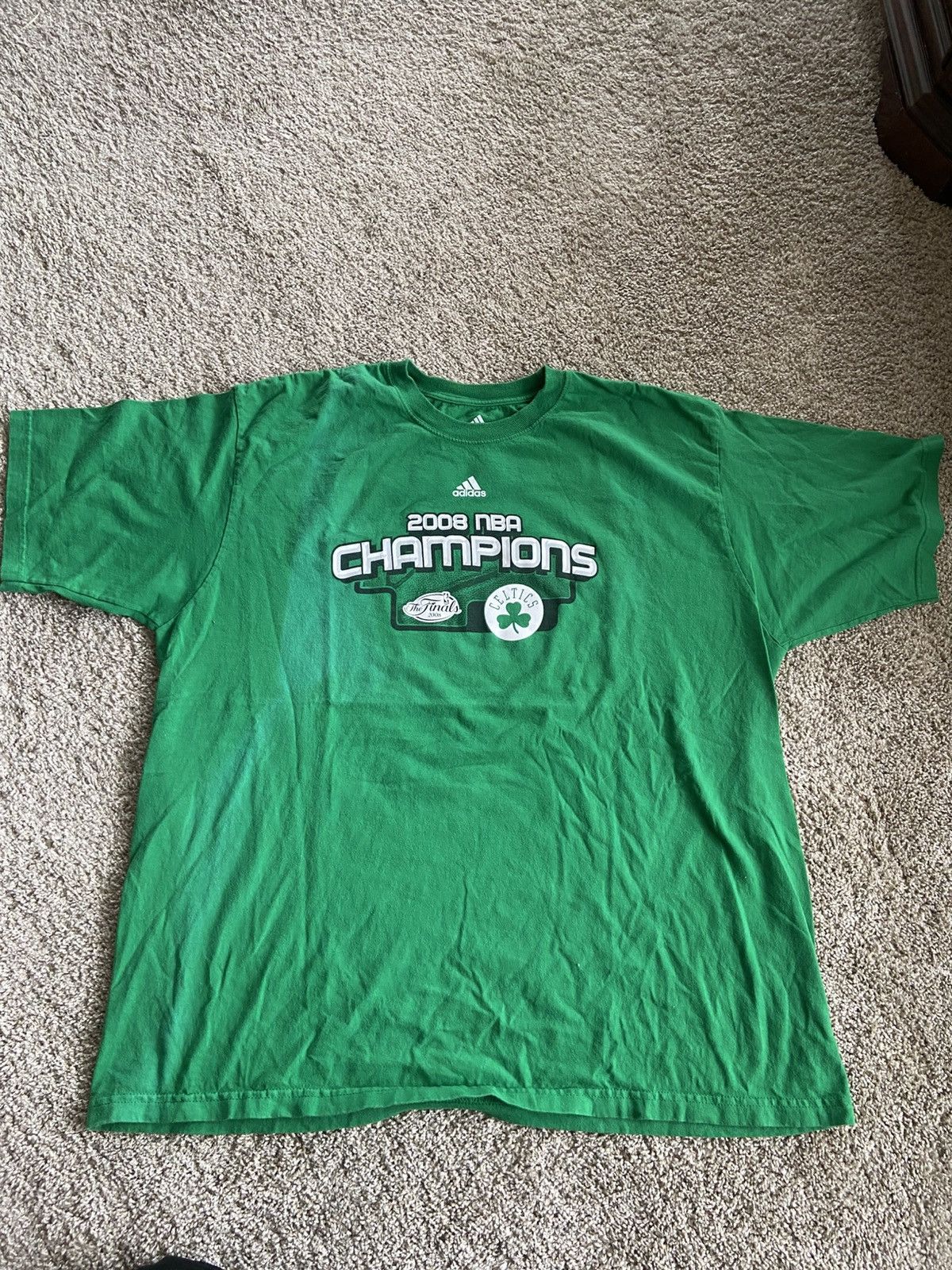 Adidas × NBA × Vintage 2008 Adidas Celtics Tee Size US XXL / EU 58 / 5 - 1 Thumbnail