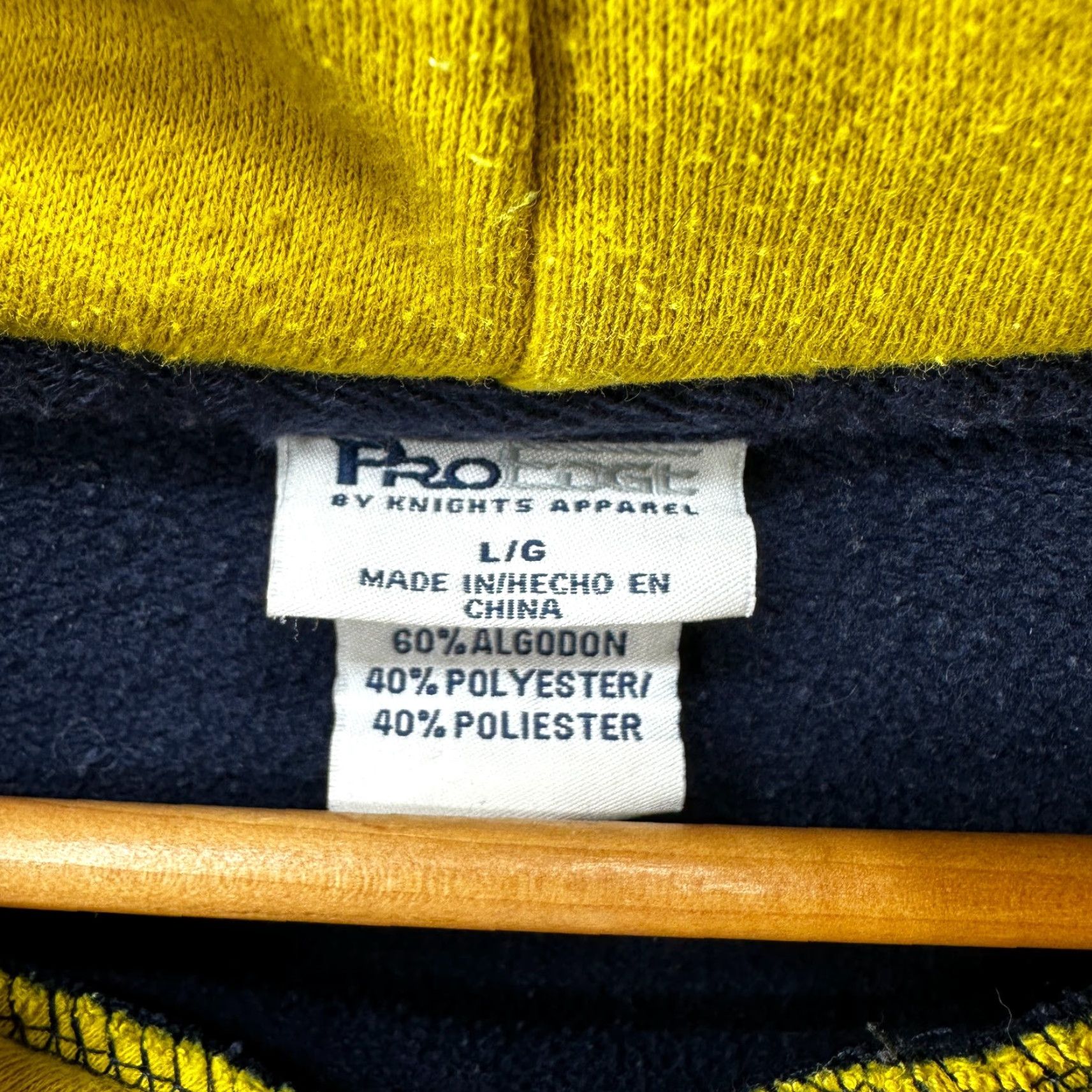 Vintage Pro Edge Michigan Pullover Hoodie Men Large Blue Long Sleeve Pockets Size US L / EU 52-54 / 3 - 7 Thumbnail