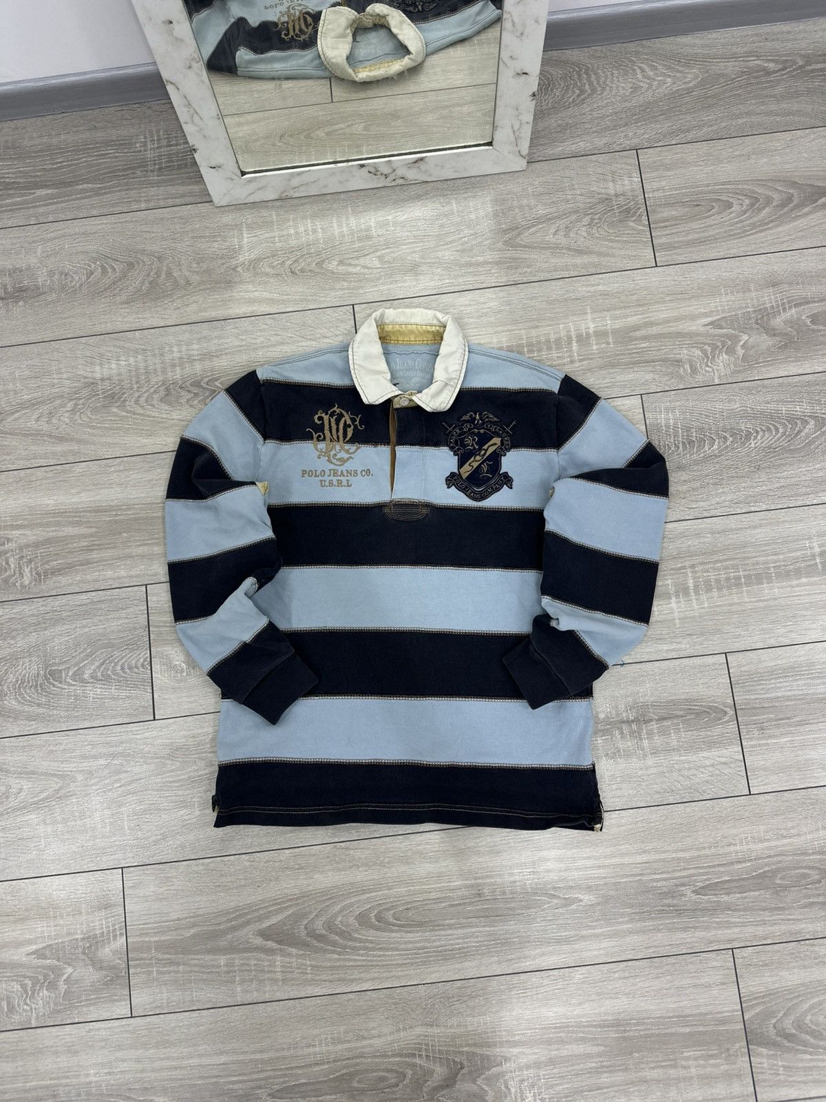 Polo Ralph Lauren Polo Ralph Lauren Vintage 90s Rugby Polo Longsleeve Size US M / EU 48-50 / 2 - 1 Thumbnail