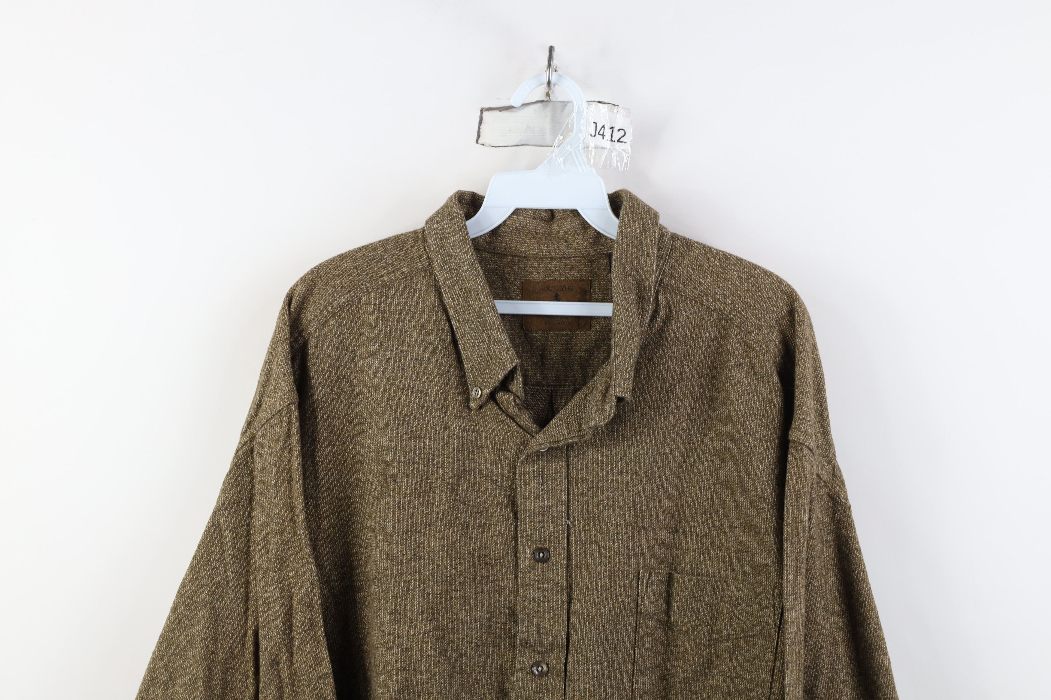 Vintage Vintage 90s Streetwear Tweed Collared Button Down Shirt Size US XXL / EU 58 / 5 - 2 Thumbnail