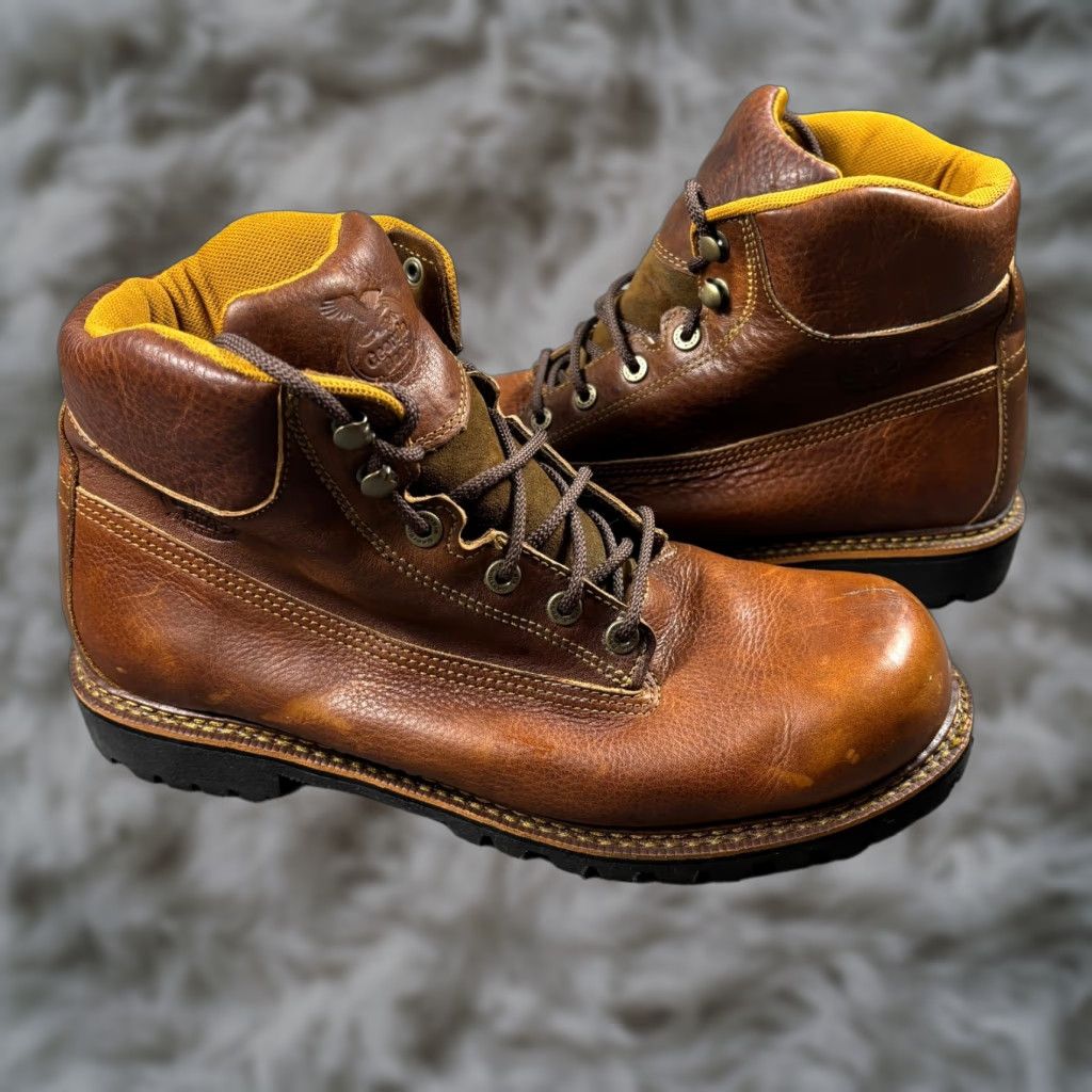 Vintage VINTAGE Georgia 6" Safety Work Boots Mens 13M Brown G7102 Waterproof Logger Vibram Sole Size US 13 / EU 46 - 1 Thumbnail