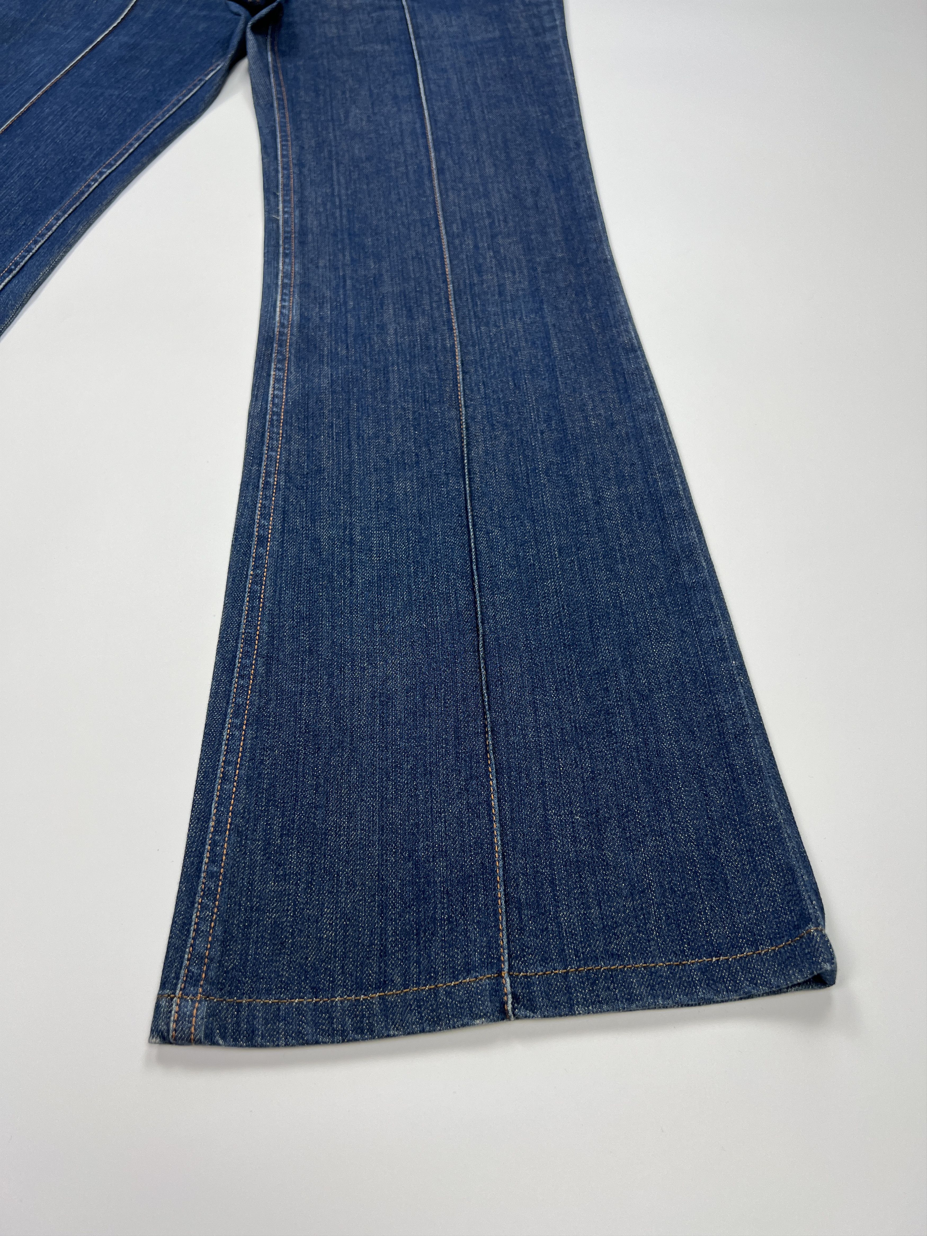 Gucci × Vintage 2009 Gucci Blue Embroidered Flared Bootcut Denim Pants Size 27" / US 4 / IT 40 - 10 Thumbnail
