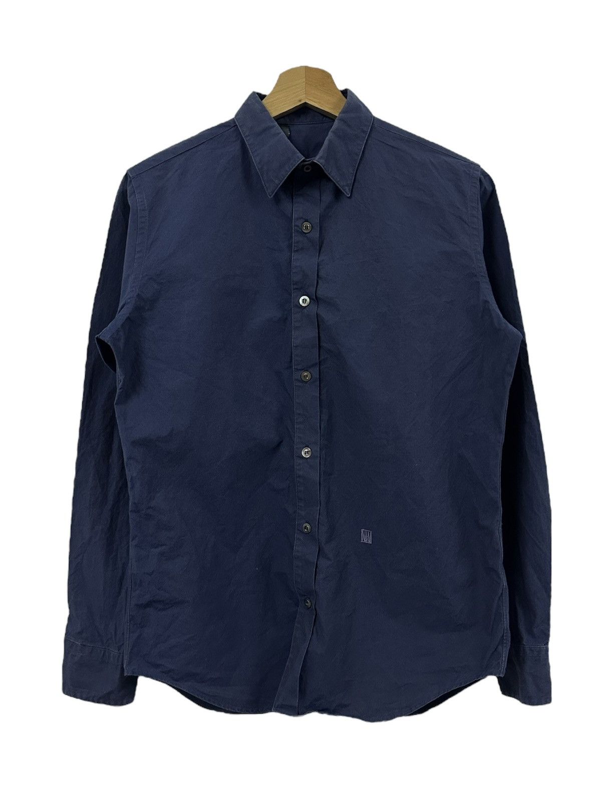 N.Hoolywood N.Hollywood 100% Cotton Blue Black Shirt Size US M / EU 48-50 / 2 - 1 Thumbnail