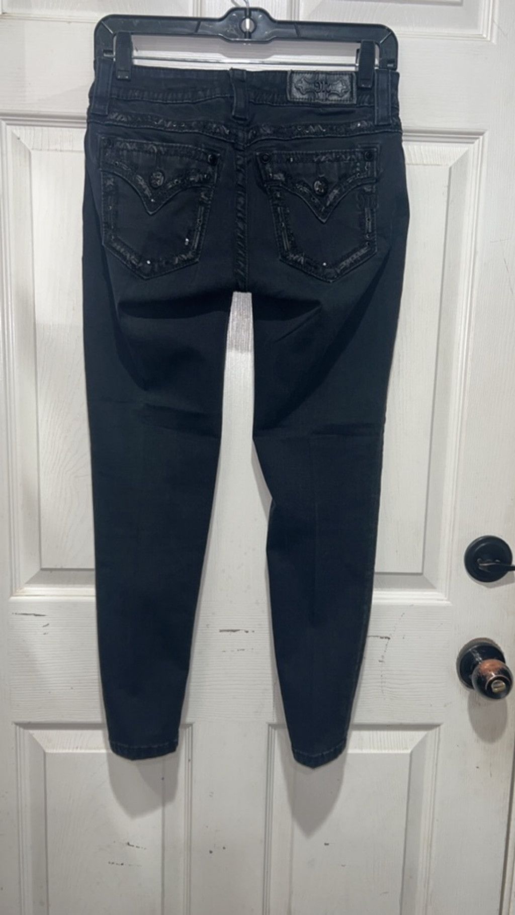 Miss Me womens miss me black jeans w rhinestoned detail Size 30" / US 8 / IT 44 - 4 Thumbnail