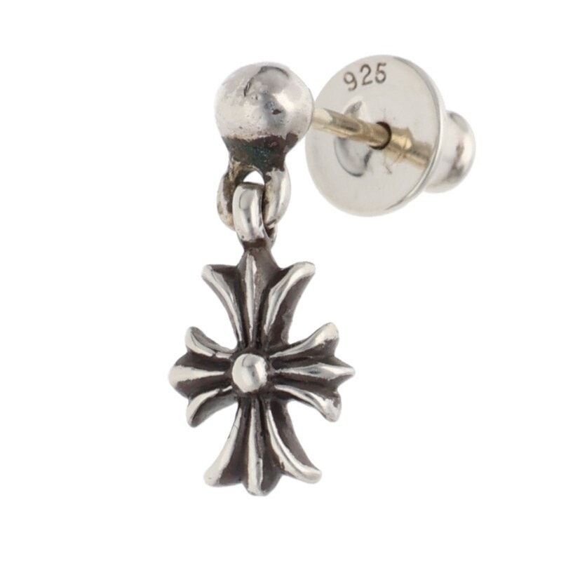 Chrome Hearts Chrome Hearts Tiny Plus Drop Silver Earring Size ONE SIZE - 1 Thumbnail