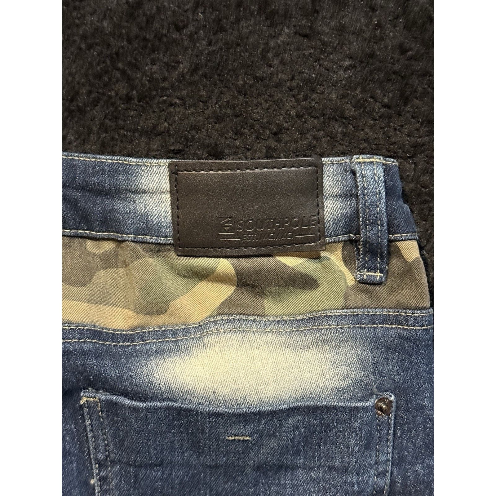 Southpole Southpole Jeans Camo Patch Distressed 32x32 Streetwear Denim Size US 32 / EU 48 - 8 Thumbnail