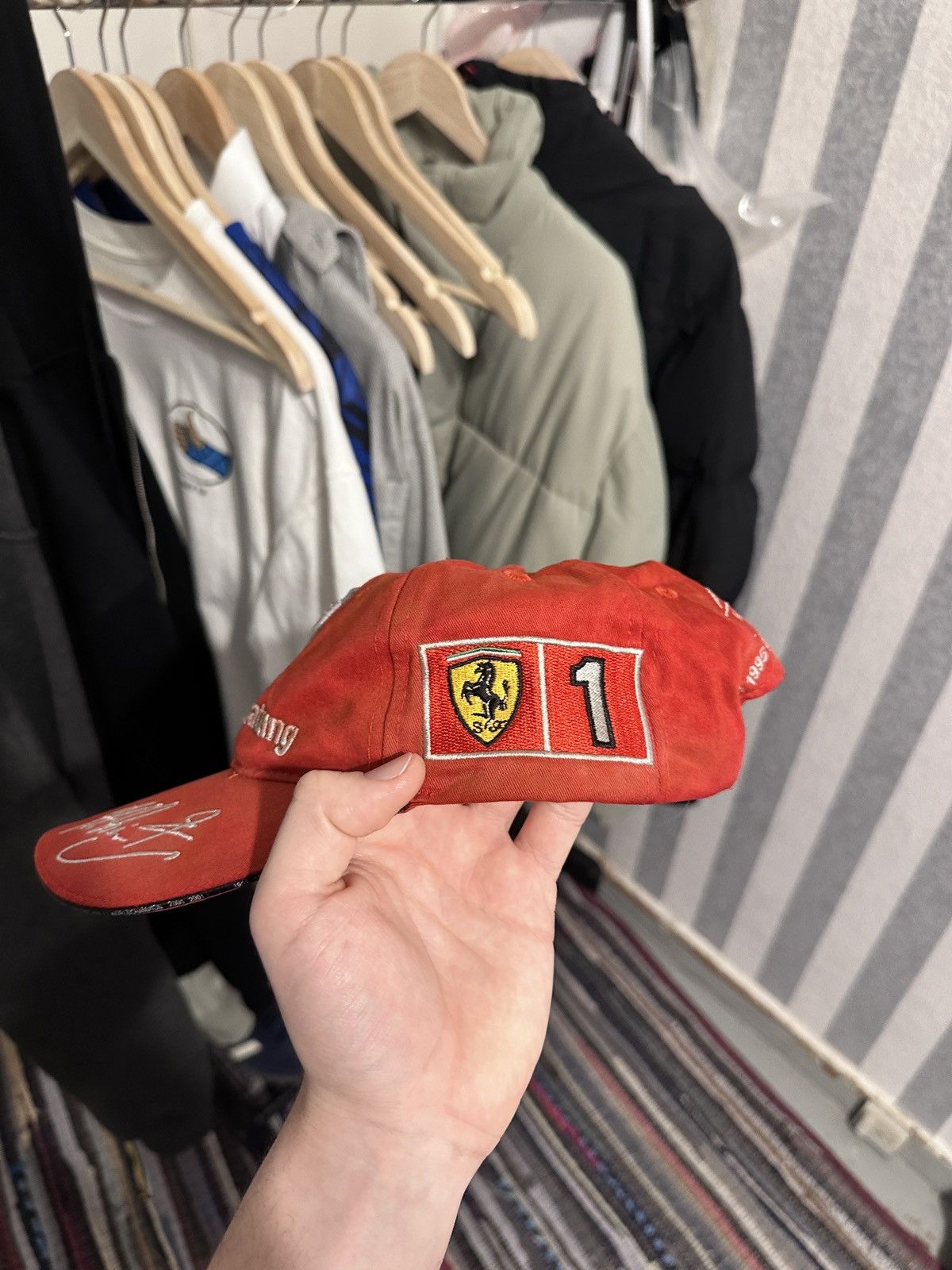 Japanese Brand × Vintage Vintage Y2K Vetements style Michael Schumacher Faded Cap Size ONE SIZE - 3 Thumbnail