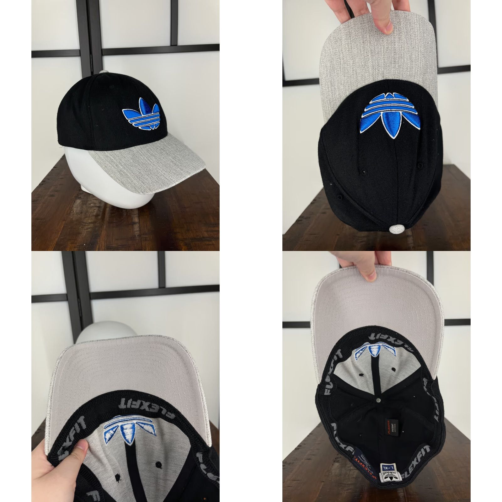 Adidas adidas Hat Cap Fitted Adult One Size Black Embroidered Acrylic Wool Blend Twill Baseball Cap Men Logo Outdoor Casual 90s, Vintage Mens Size ONE SIZE - 8 Thumbnail