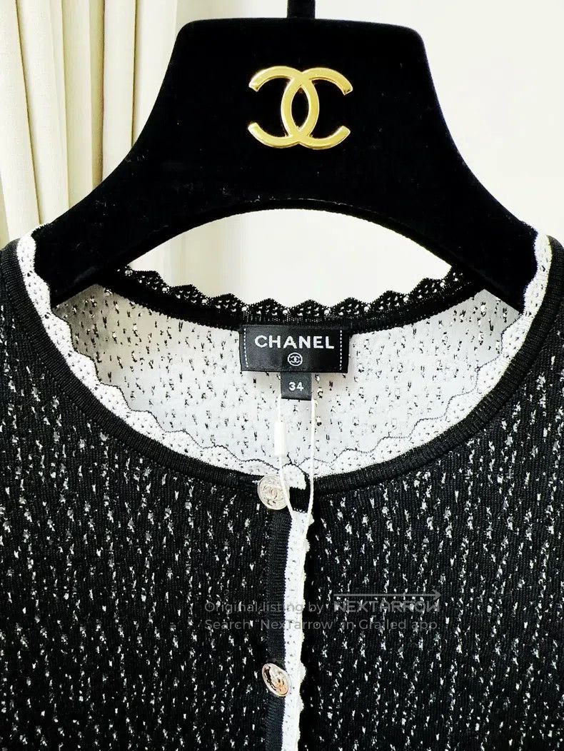 Chanel Chanel 25P black and white edge long sleeves Size XXS / US 00 / IT 34 - 7 Thumbnail