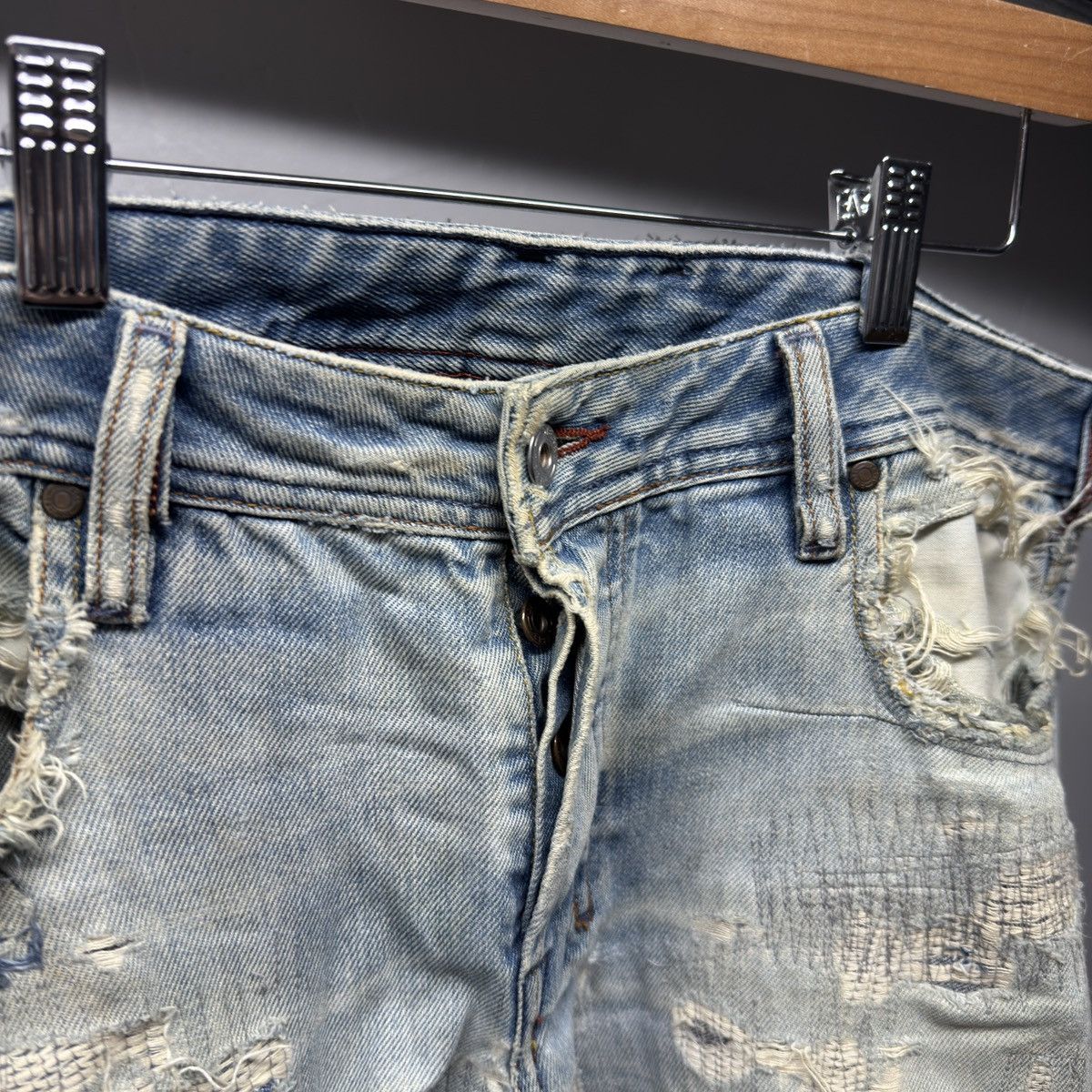 Diesel Diesel Thrashed Faded Distressed Repaired Jeans ERD Grunge Size US 34 / EU 50 - 7 Thumbnail