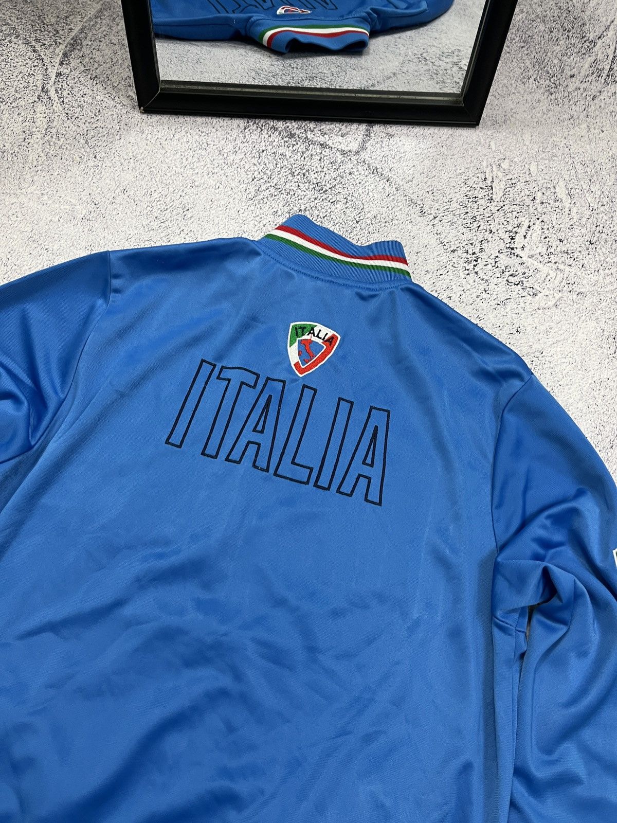 Vintage Italia Big Logo Hype Track Jacket Rare Italy Drill Blockcore Size US L / EU 52-54 / 3 - 12 Thumbnail