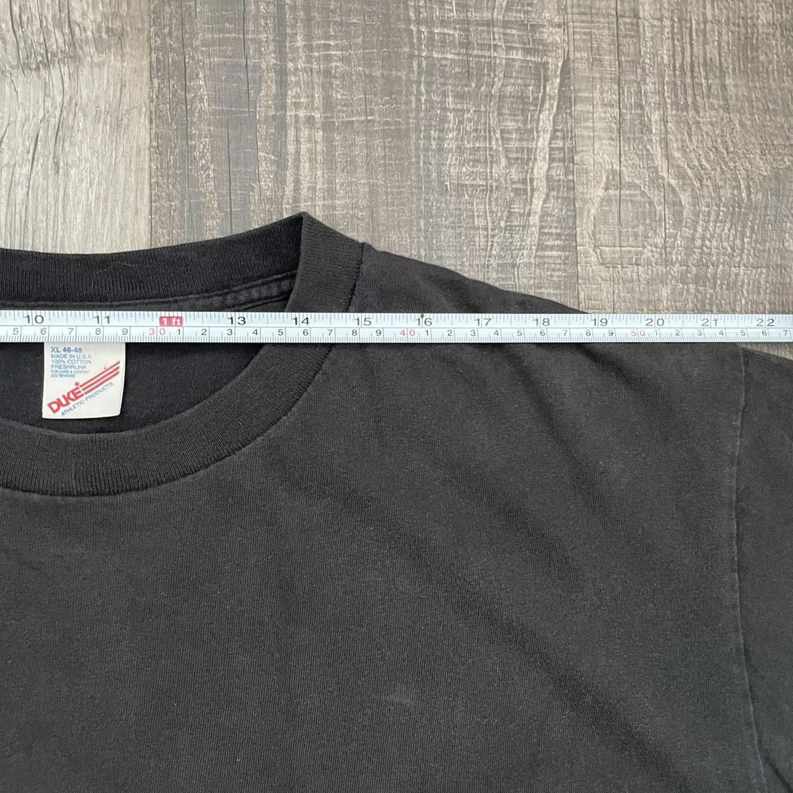 Vintage DUKE ATHLETIC PRODUCTS • VNTG "Black" Single Stitch Tee (XL) Size US XL / EU 56 / 4 - 2 Thumbnail