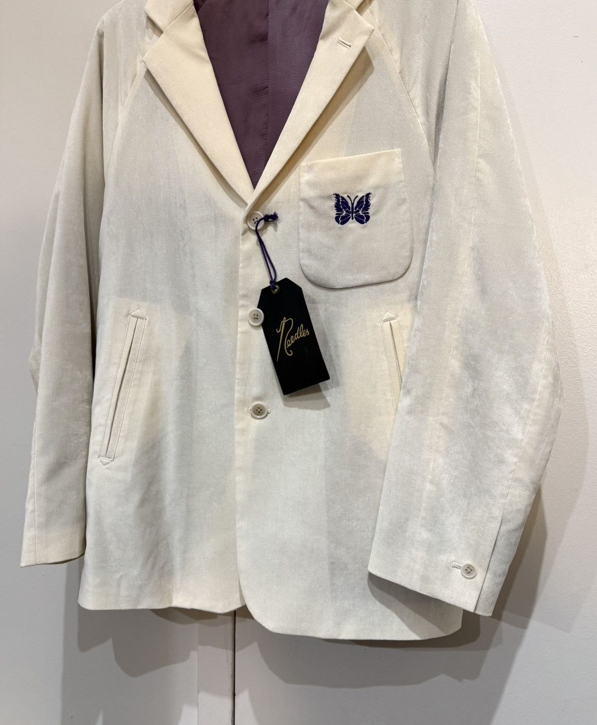 Needles Needles Rayon Purple Butterfly Jacket Blazer [S] Size US S / EU 44-46 / 1 - 4 Thumbnail