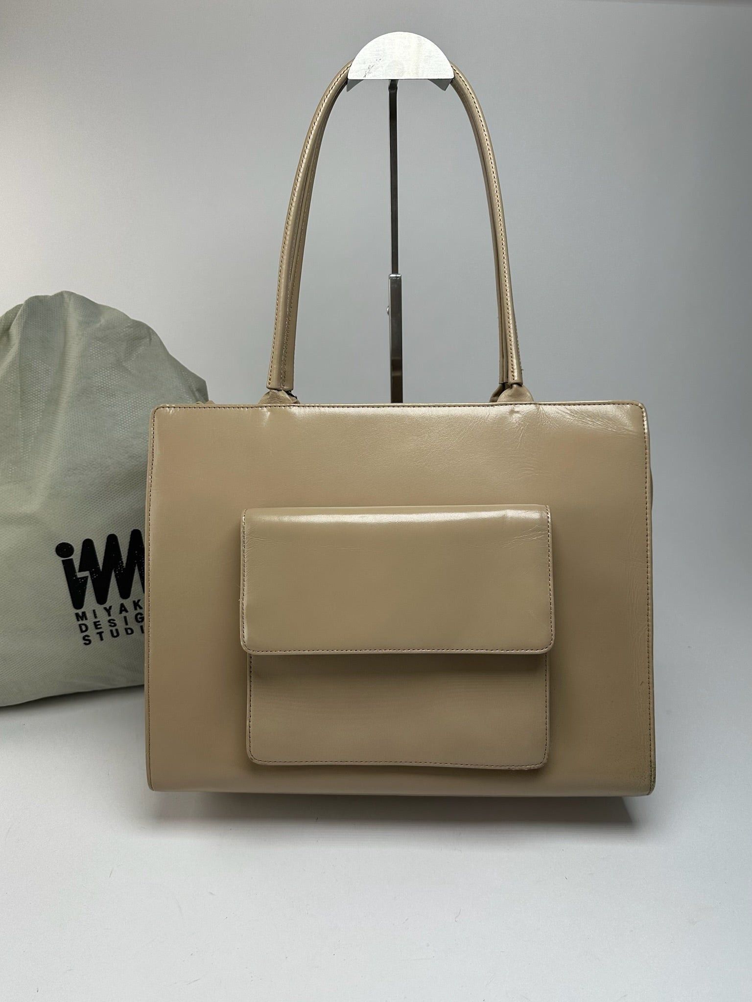 Issey Miyake Vintage Handbag leather beige Size ONE SIZE - 1 Thumbnail