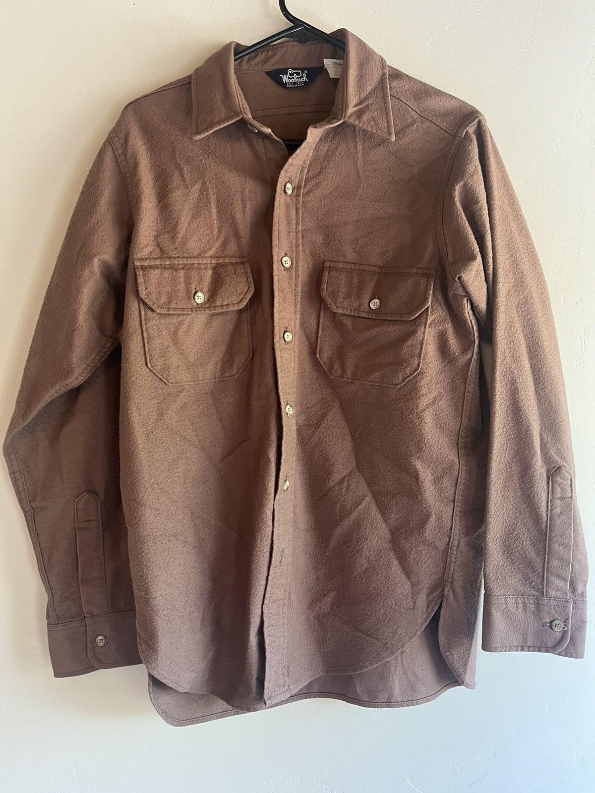 Woolrich Woolen Mills VTG Woolrich Brown Cotton Chamois Flannel Made In USA Medium Size US M / EU 48-50 / 2 - 1 Thumbnail
