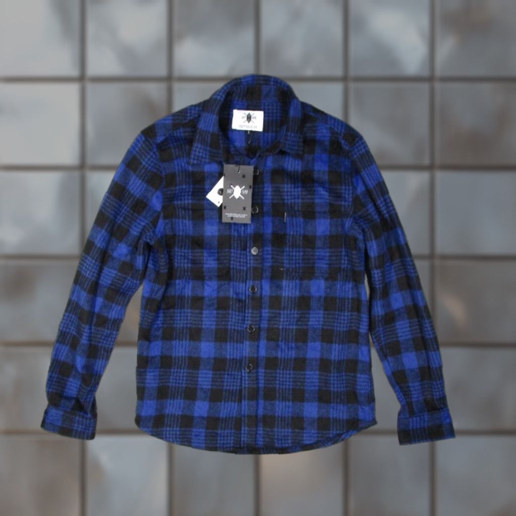 Daily Paper Daily Paper Shirt Men Small Blue Plaid Wool Blend Button Up Flannel Work Casual Size US S / EU 44-46 / 1 - 1 Thumbnail