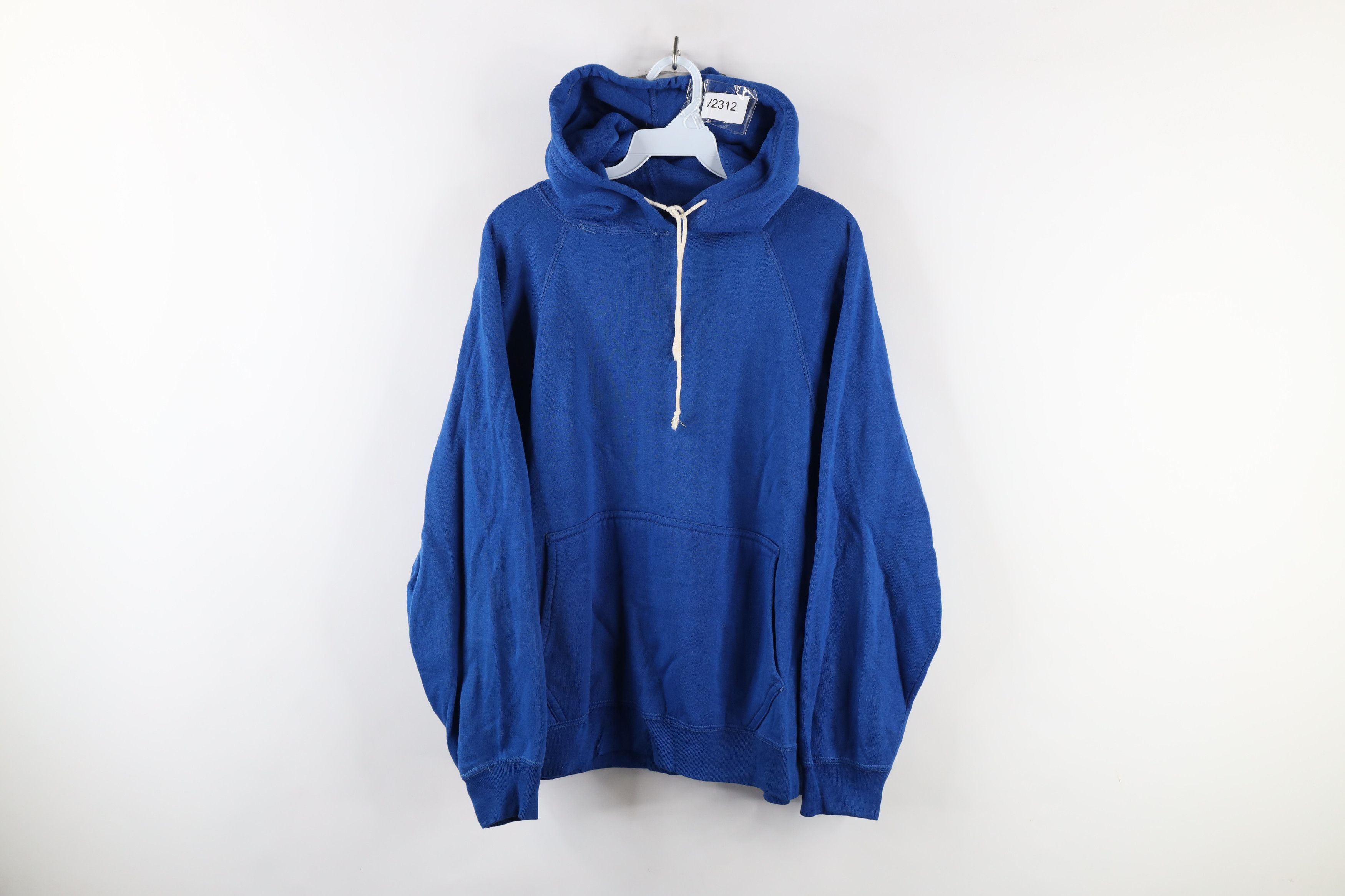 Vintage Vintage 70s 80s Streetwear Hoodie Sweatshirt Royal Blue Size US M / EU 48-50 / 2 - 1 Thumbnail
