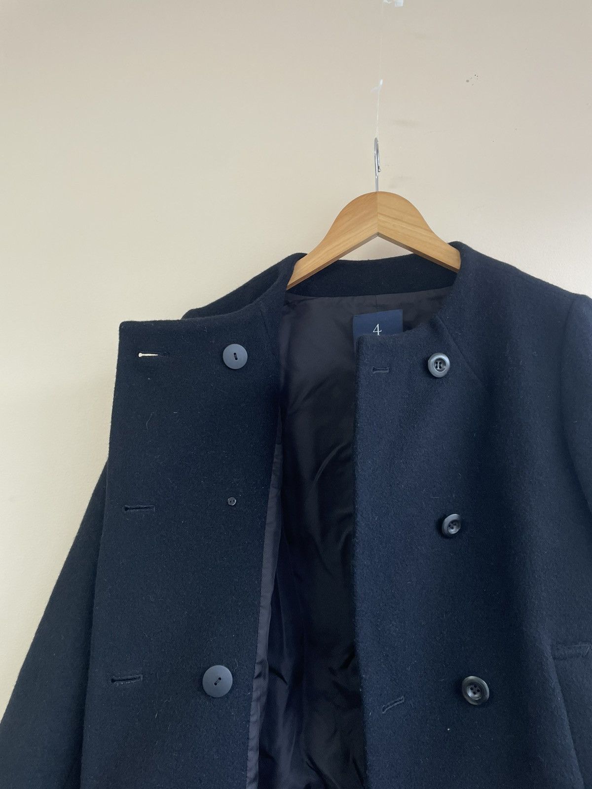 ADAM ET ROPE Adam et Rope Women Wool Coat Black Japan Brand Size XS / US 0-2 / IT 36-38 - 3 Thumbnail