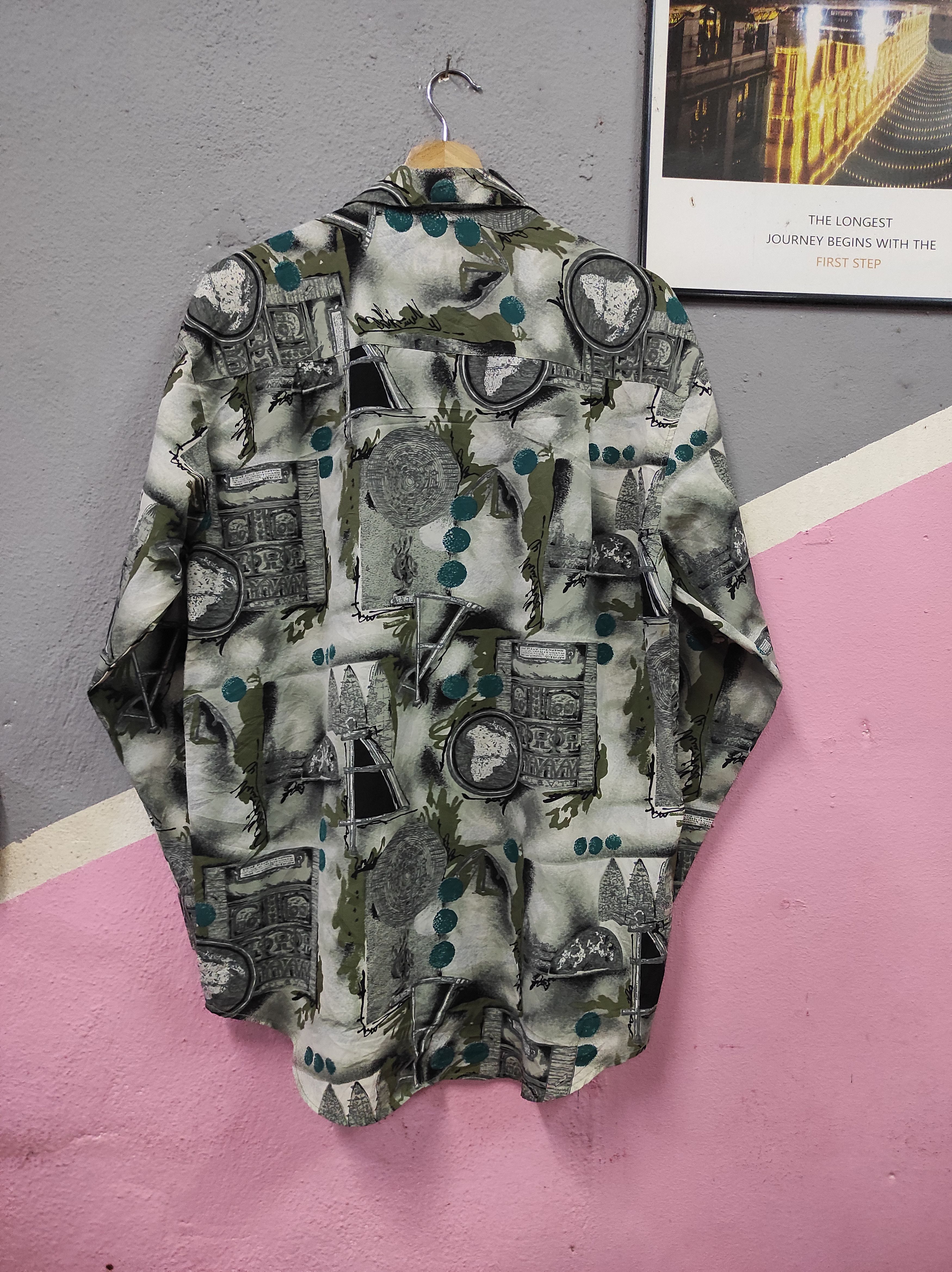 Japanese Brand INC-X ART FULLPRINT SHIRT LONGSLEEVE Size US M / EU 48-50 / 2 - 5 Thumbnail