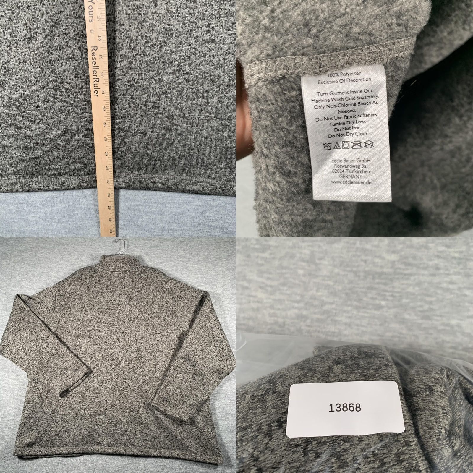 Eddie Bauer Eddie Bauer Sweatshirt Mens 3XL Gray 1/4 Zip Fleece Pullover Mock Neck Pockets Size US XXL / EU 58 / 5 - 8 Thumbnail