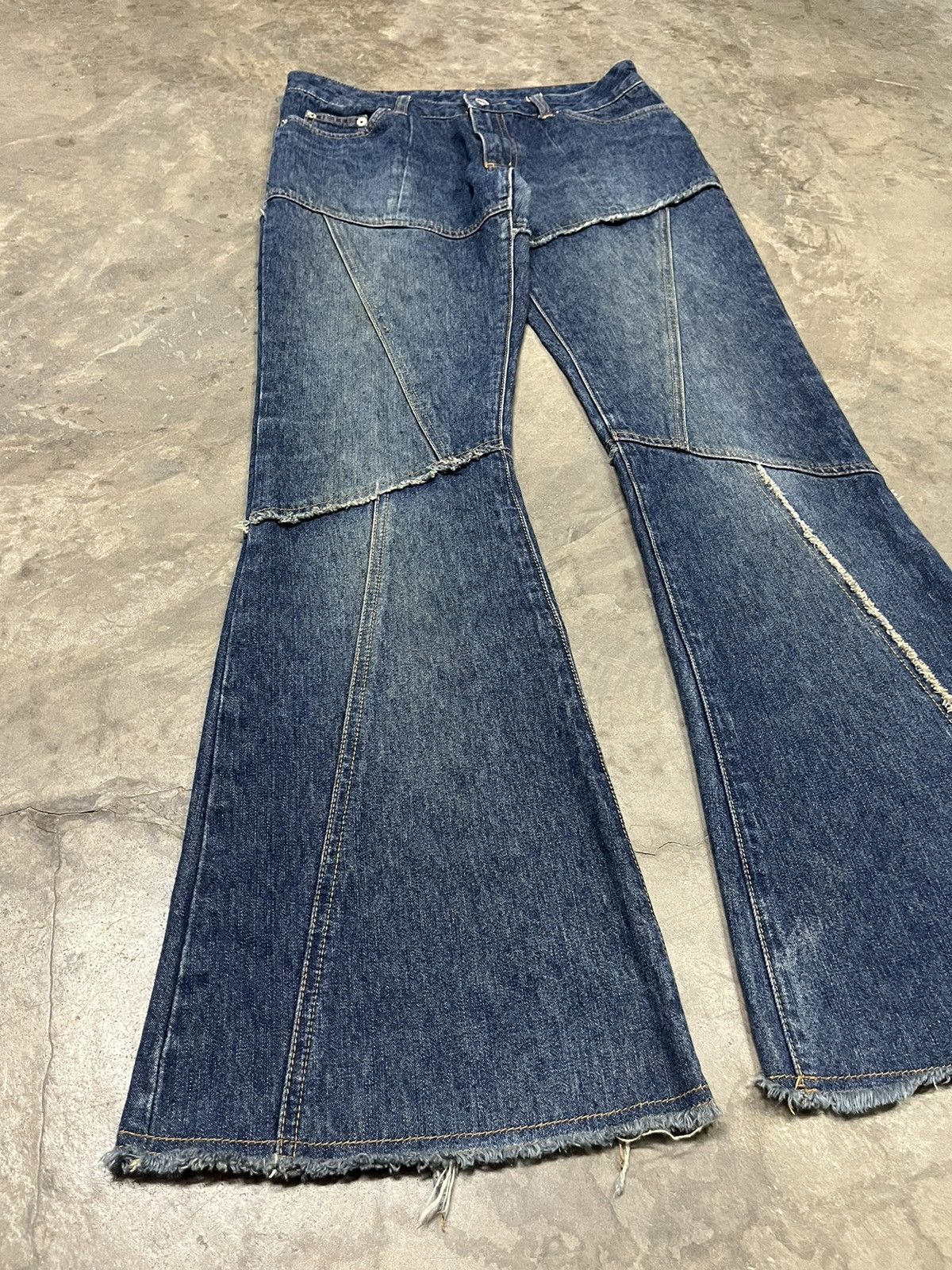 Tornado Mart Flare Jeans chic chick reconstruct low rise bootcut Size US 29 - 2 Thumbnail