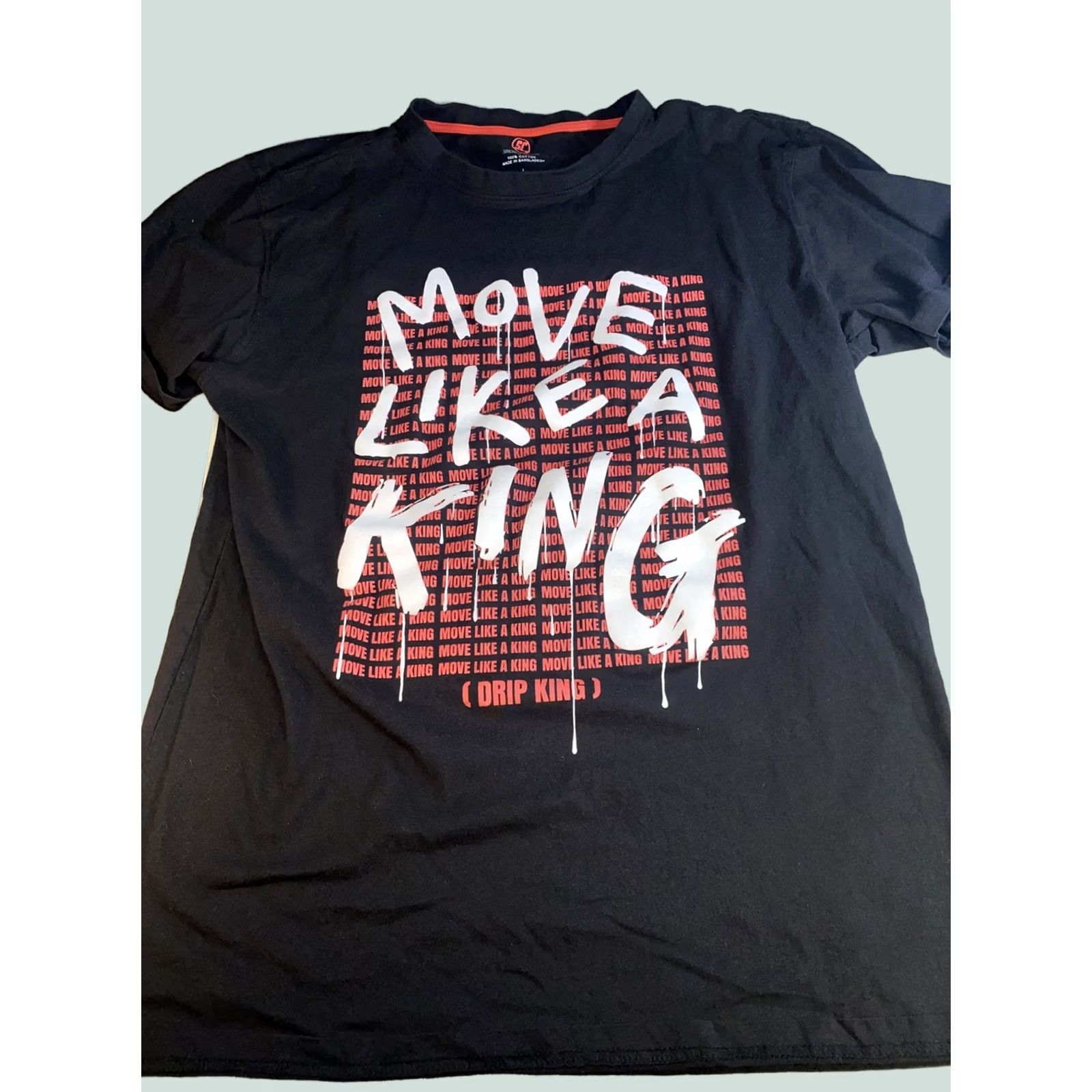 Vintage Sacred Crown T-Shirt Black Size L with design of paint move like a king Men Regular Short Sleeve Crew Neck Graphic Print Vintage No Size US L / EU 52-54 / 3 - 1 Thumbnail