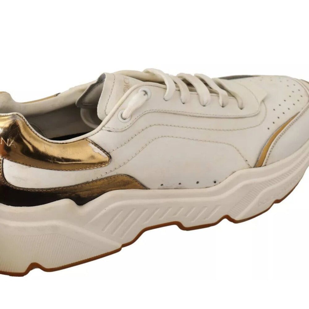 Dolce & Gabbana Dolce & Gabbana White Gold Leather Sport DAYMASTER Sneakers Size US 11.5 / EU 44-45 - 5 Thumbnail