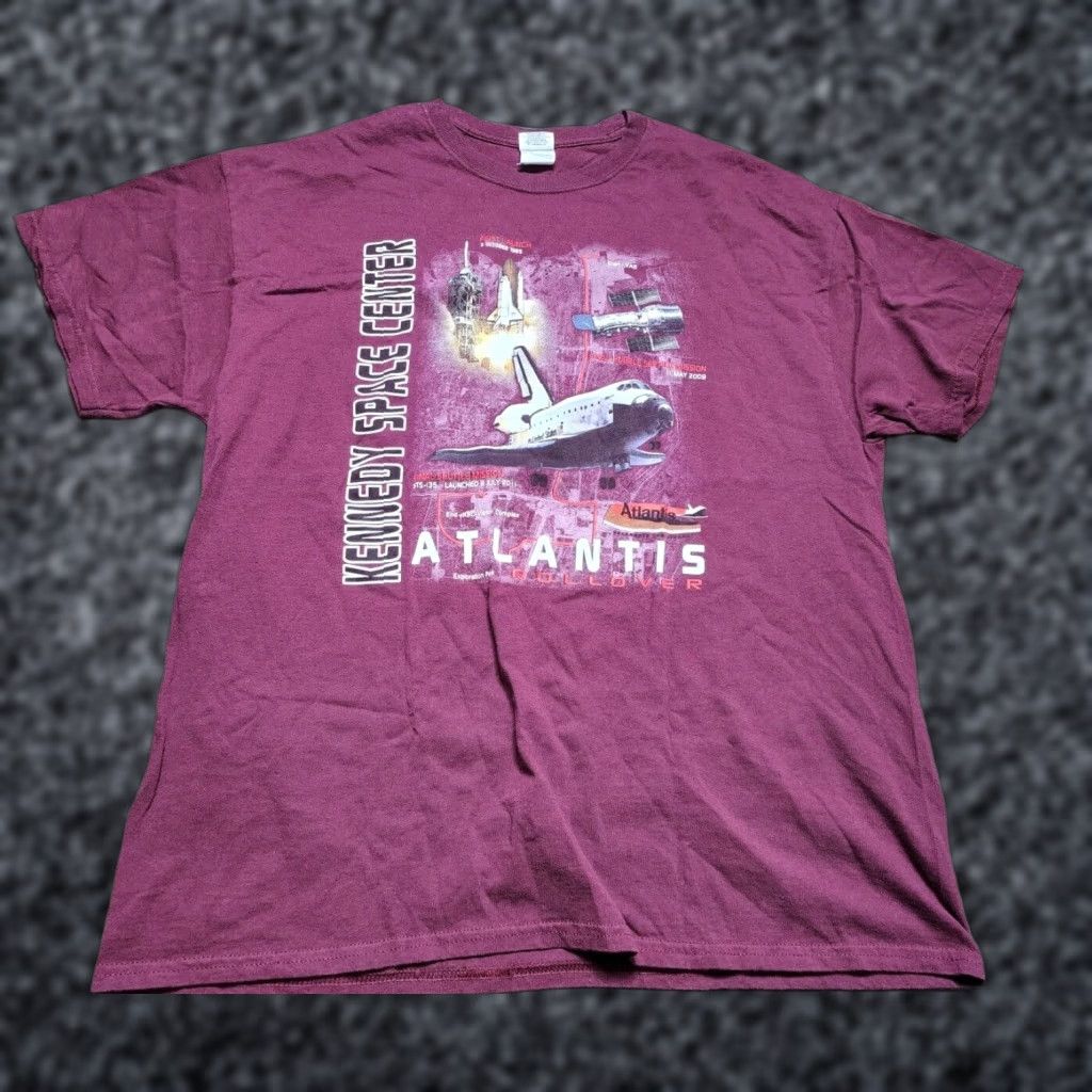 Gildan NASA I Was There Atlantis Rollover 2012 T Shirt - Mens XL - Red - Double-Sided - Graphic Tee Size US XL / EU 56 / 4 - 1 Thumbnail