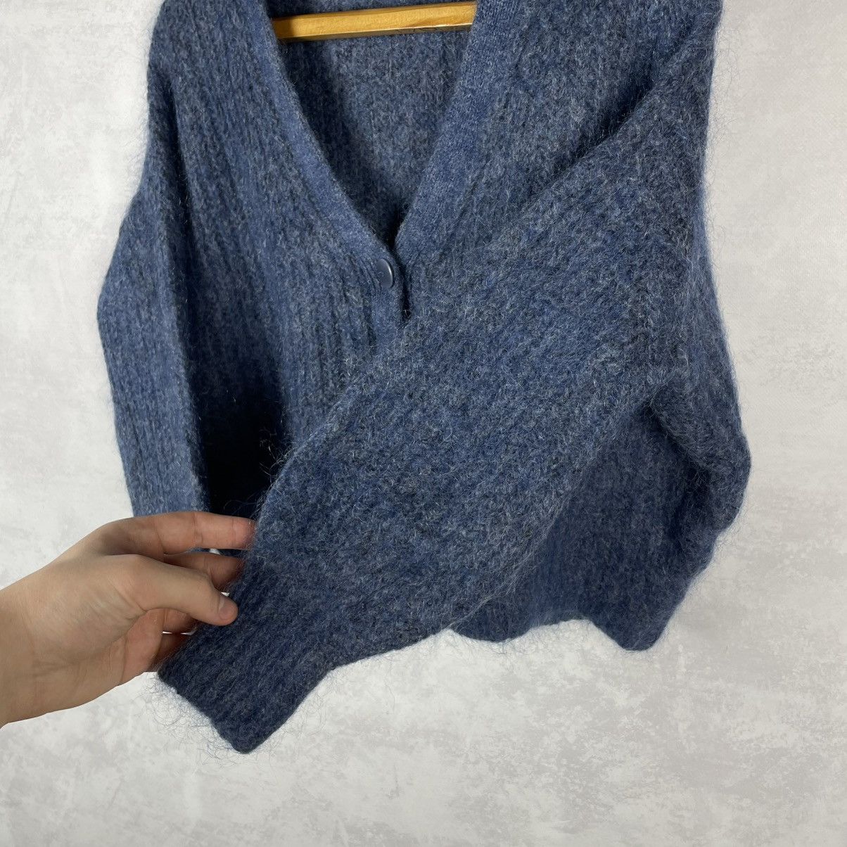 Sezane Sezane Kid Mohair Merino Wool Achille Cardigan Sweater Size XS / US 0-2 / IT 36-38 - 9 Thumbnail