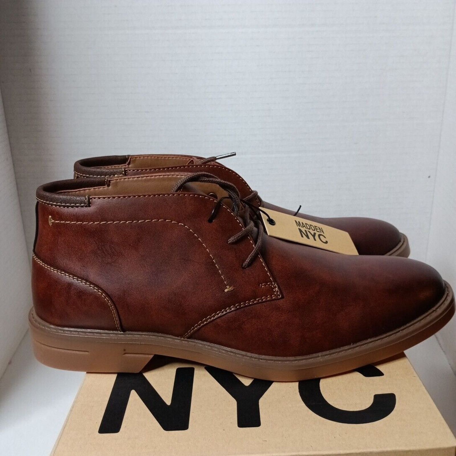 Other Madden NYC Mens Adam Chukka Dress Boots Leather Brown Size 8 Size US 8 / EU 41 - 2 Thumbnail