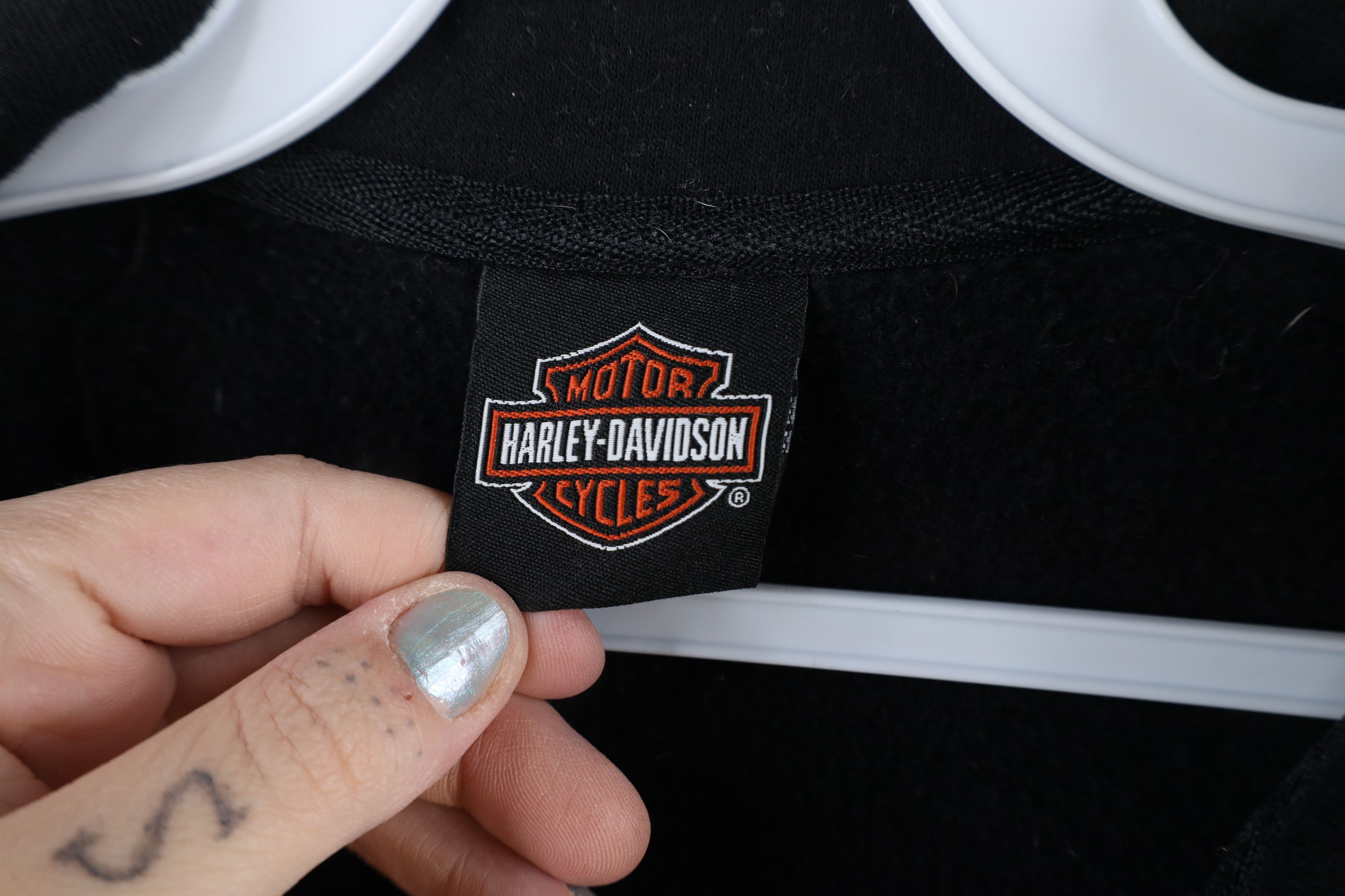 Harley Davidson × Vintage Y2K Harley Davidson Out Eagle Half Zip Pullover Sweatshirt Size XL / US 12-14 / IT 48-50 - 6 Thumbnail