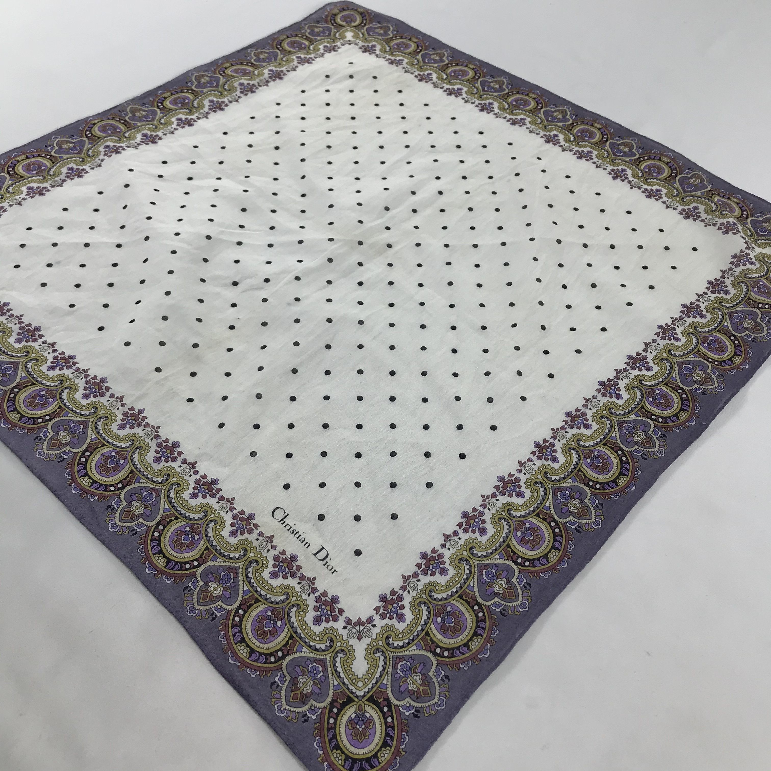 Vintage Christian Dior Bandana / Handkerchief / Neckerchief - S1878 Size ONE SIZE - 2 Thumbnail