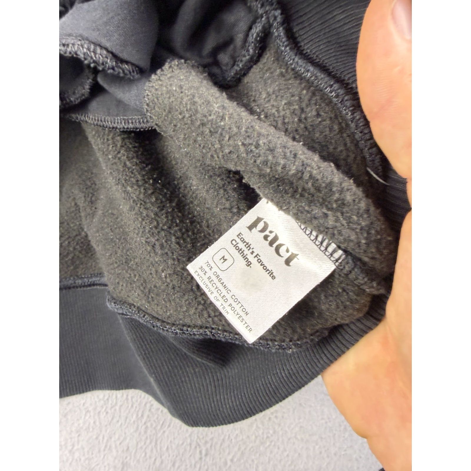 Vintage Pact Sweatshirt Hoodie Women’s Size M Black Full Zip Organic Cotton Blend Ladies Activewear Logo Crew Neck Long Sleeve Refined Size M / US 6-8 / IT 42-44 - 6 Thumbnail