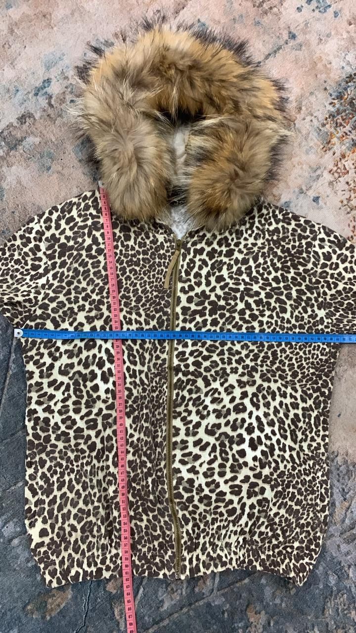 Bershka JAPANESE BSK FAUX ZIP FUR CLEOPARD HOODIE Size US M / EU 48-50 / 2 - 15 Thumbnail