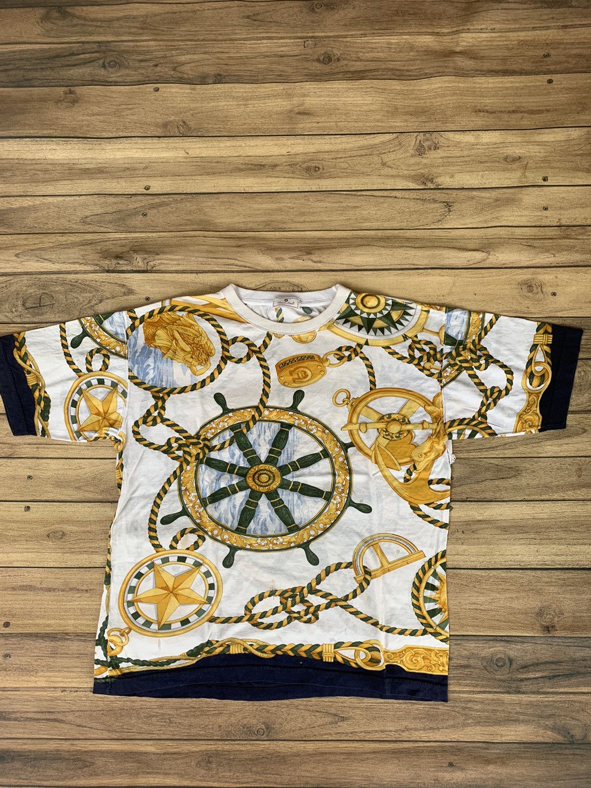Aigner Vintage aigner royal flag t shirt Size M / US 6-8 / IT 42-44 - 1 Thumbnail