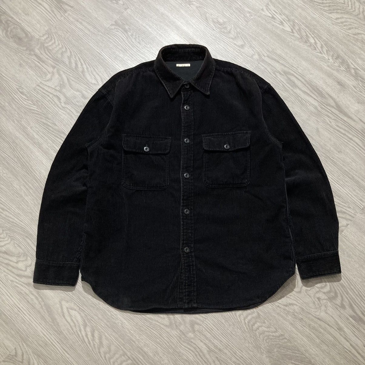Japanese Brand 2000s GU Uniqlo Japanese Corduroy Shirt Double Pocket Size US L / EU 52-54 / 3 - 1 Thumbnail