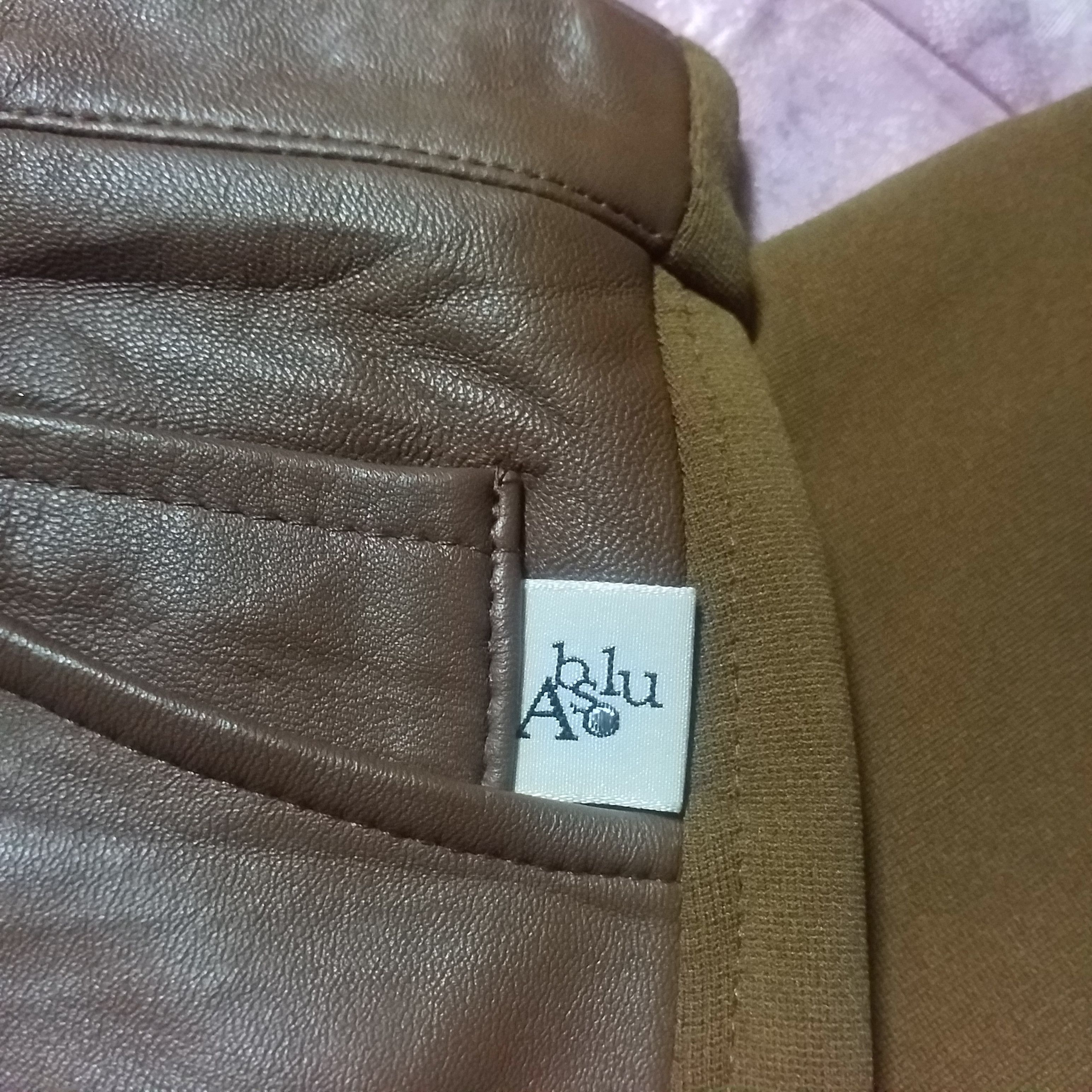 Other ABSOLU CONFORT MIX LEATHER STRETCH PANT MADE IN FRANCE Size 28" / US 6 / IT 42 - 6 Thumbnail