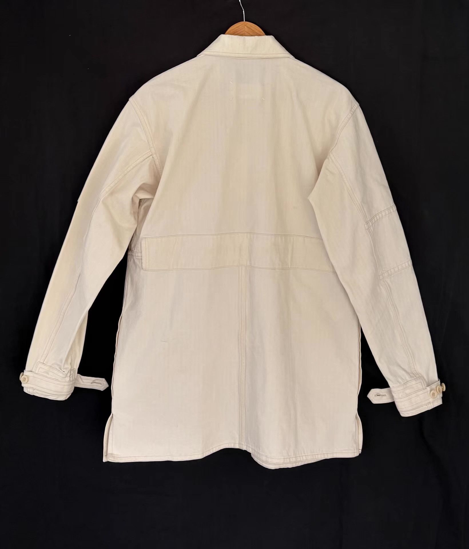 Maison Margiela Maison Margiela Men's Off-White Denim Workwear Jacket Ｑ21 Size US S / EU 44-46 / 1 - 8 Thumbnail